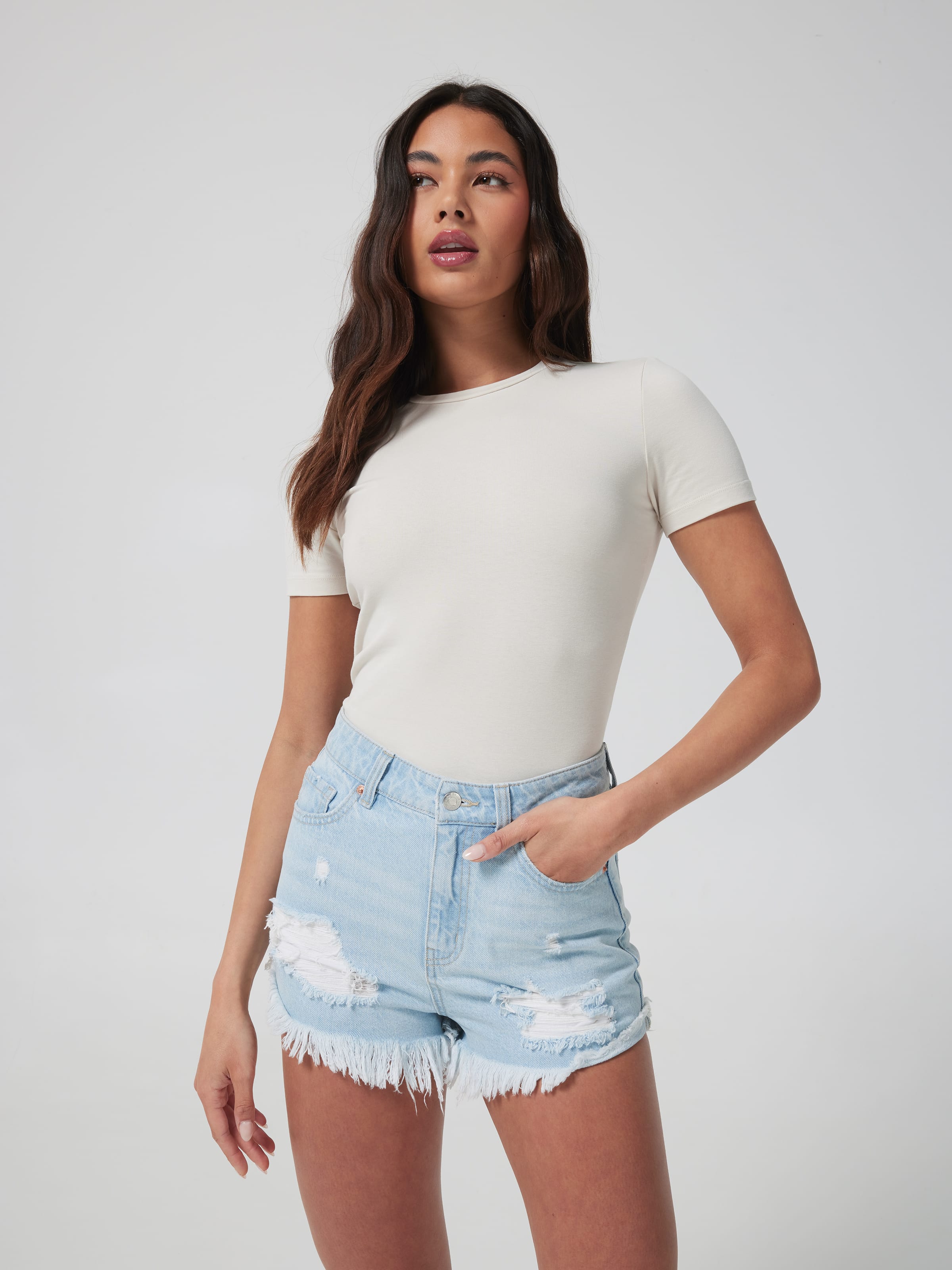 Riley High Rise Ripped Short
