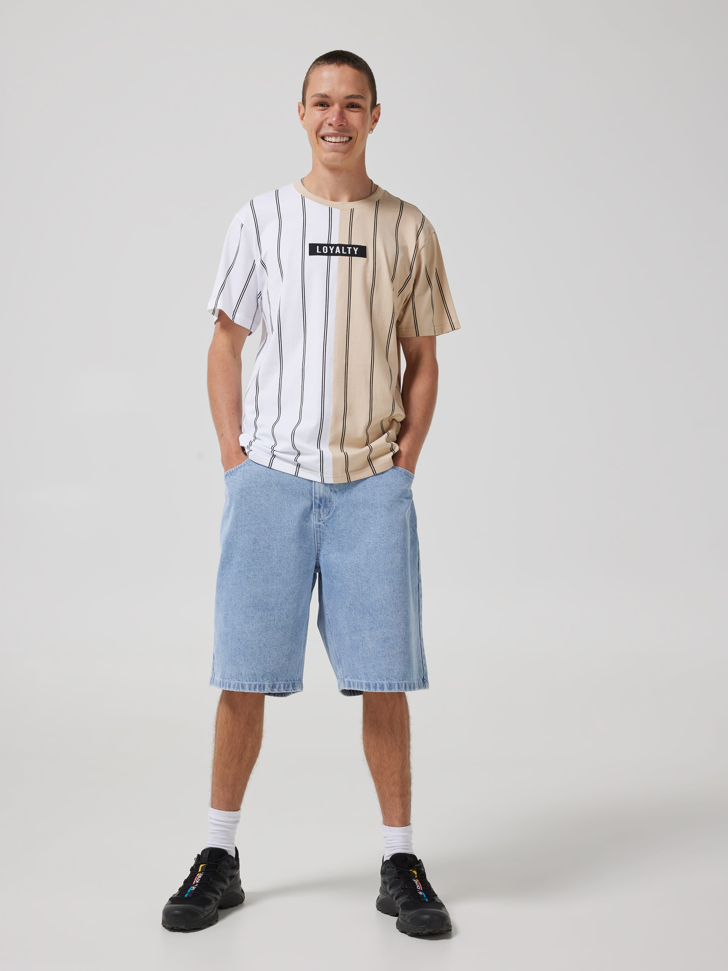 Splice Vstripe Short Sleeve Tee