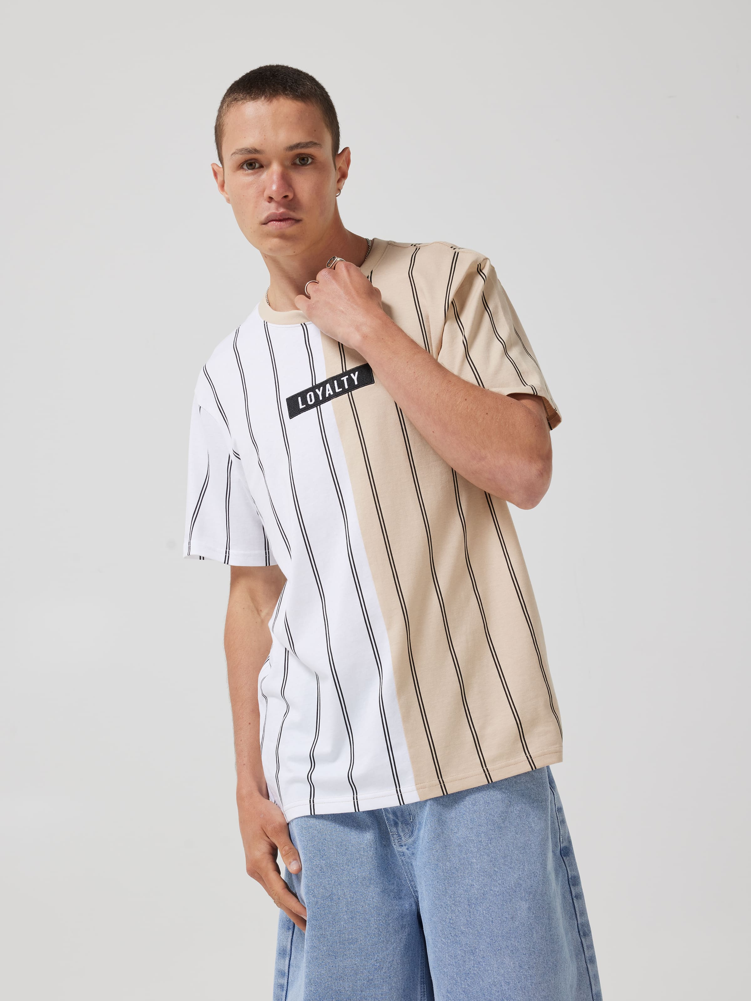 Splice Vstripe Short Sleeve Tee