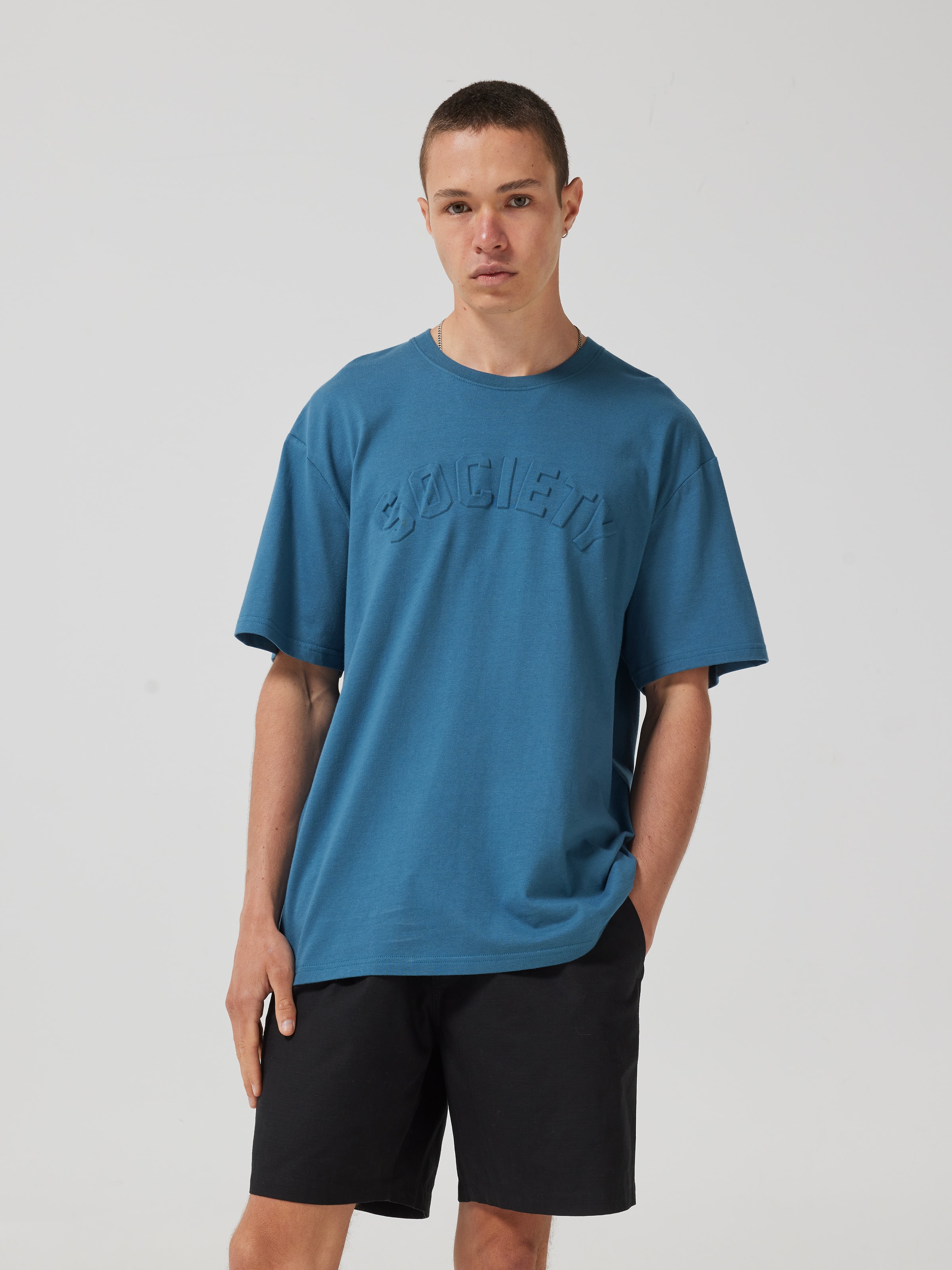 Embossed Society Short Sleeve Tee