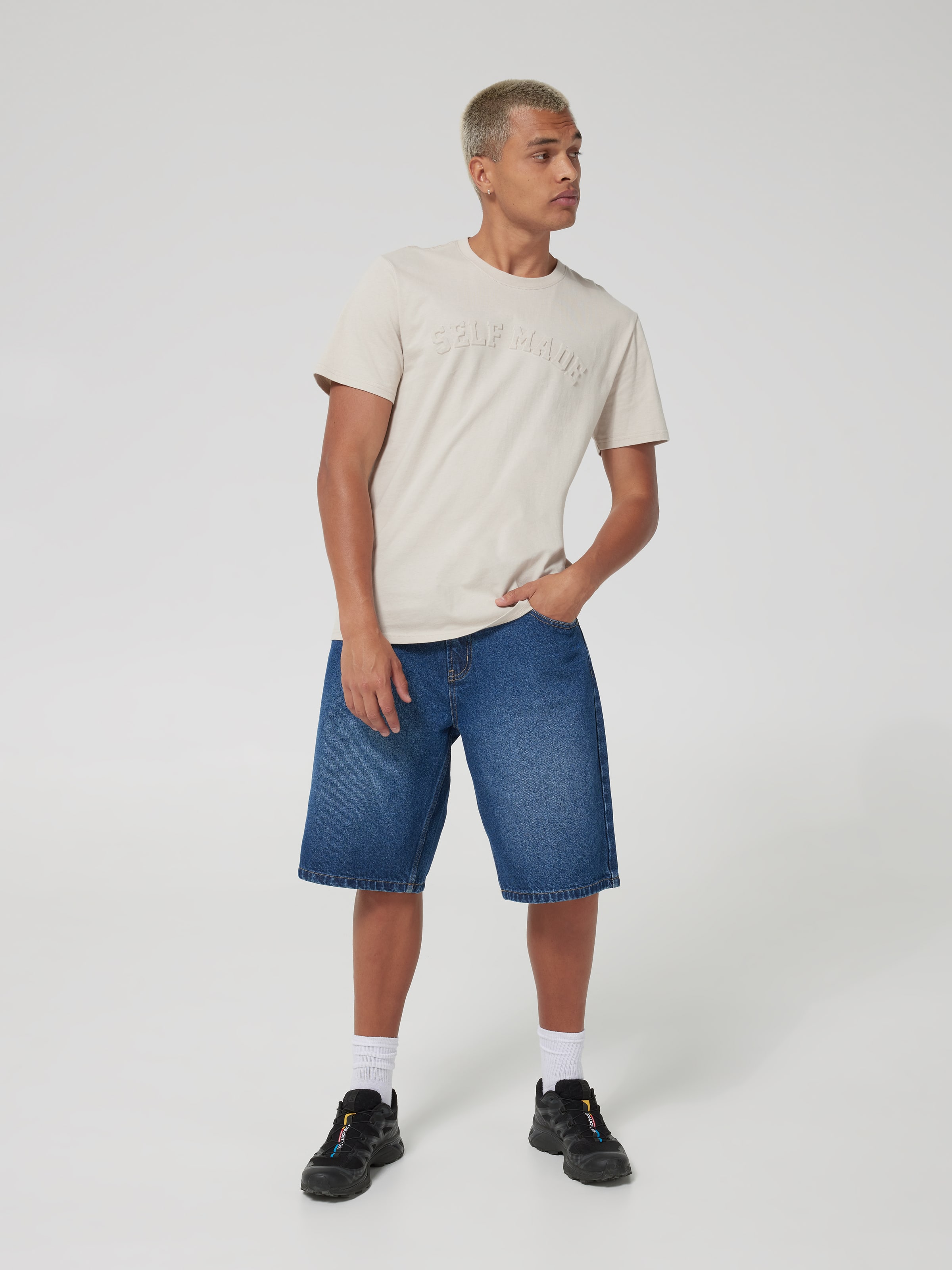Embossed Selfmade Short Sleeve Tee