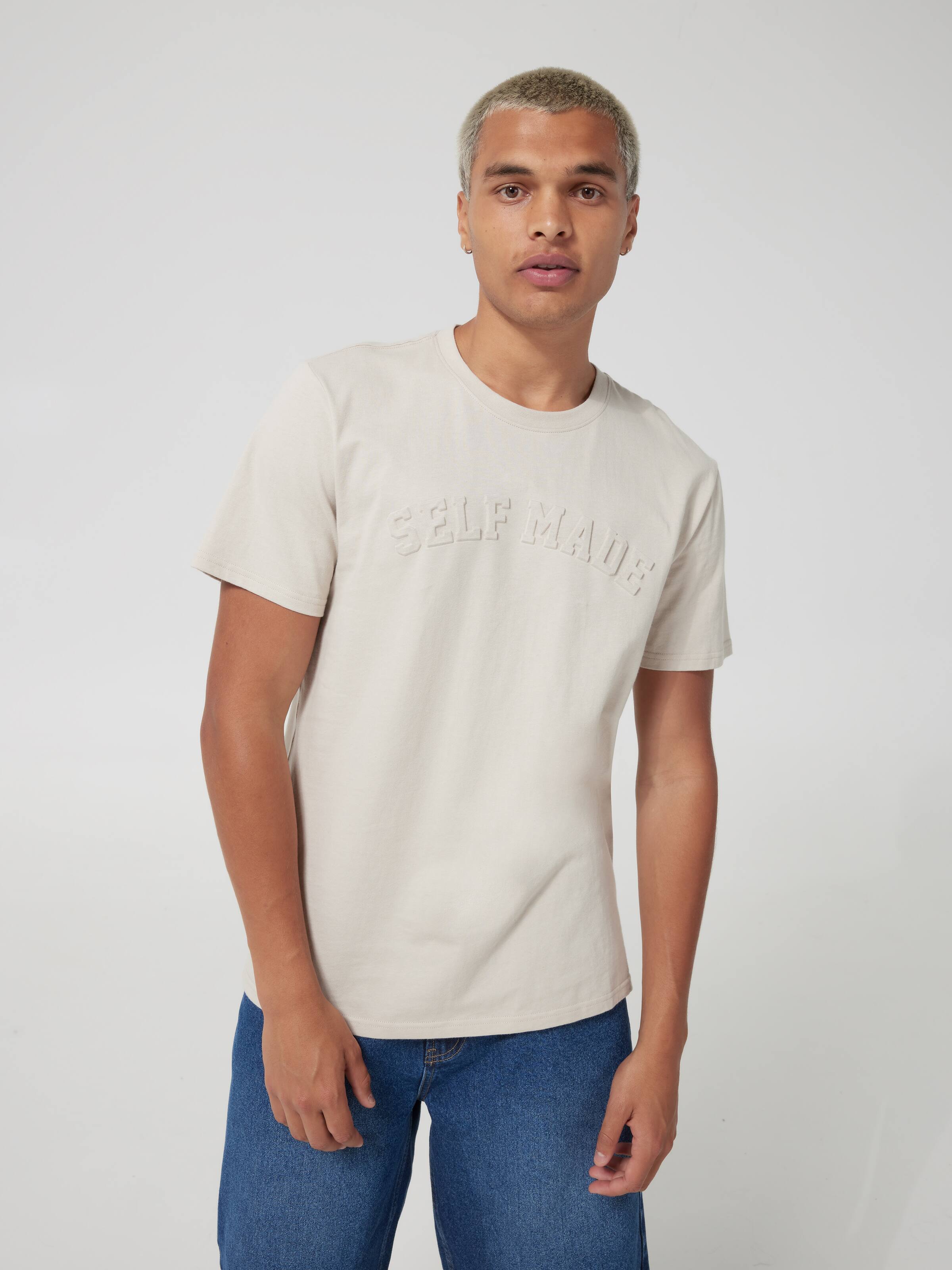 Embossed Selfmade Short Sleeve Tee
