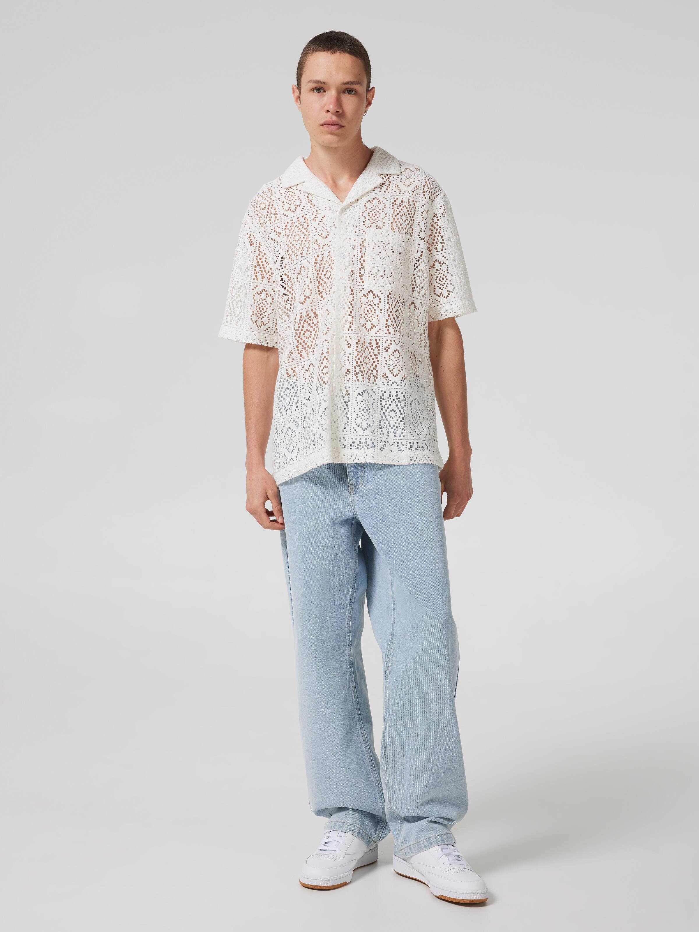 Crochet Byron Short Sleeve Shirt