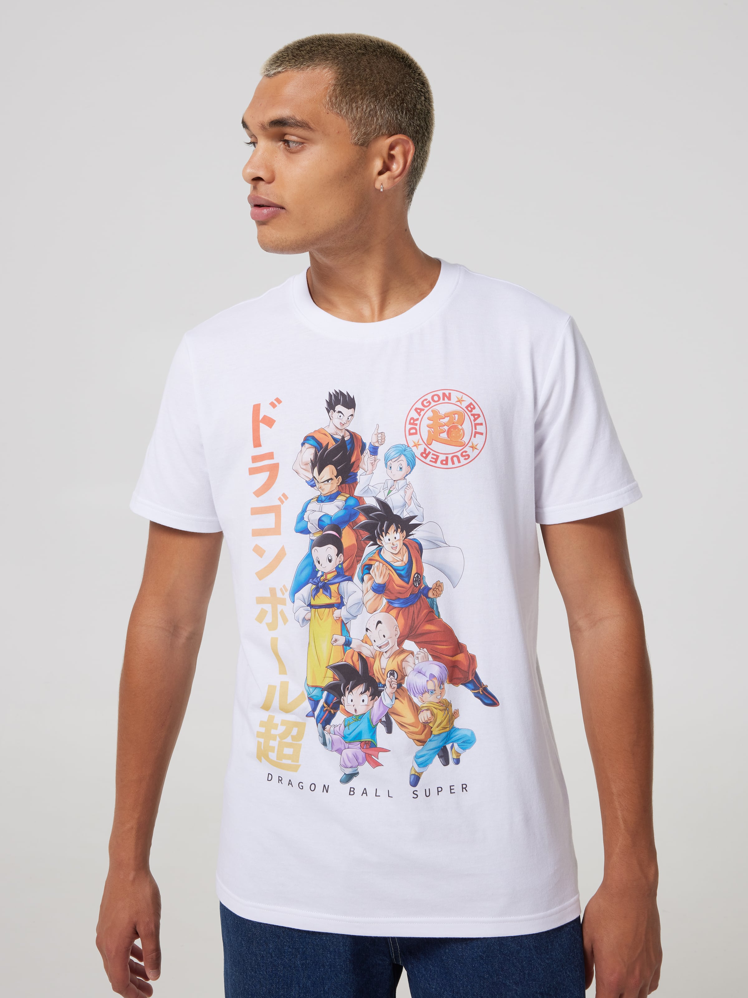White Dragon Ball Z Group Short Sleeve Tee