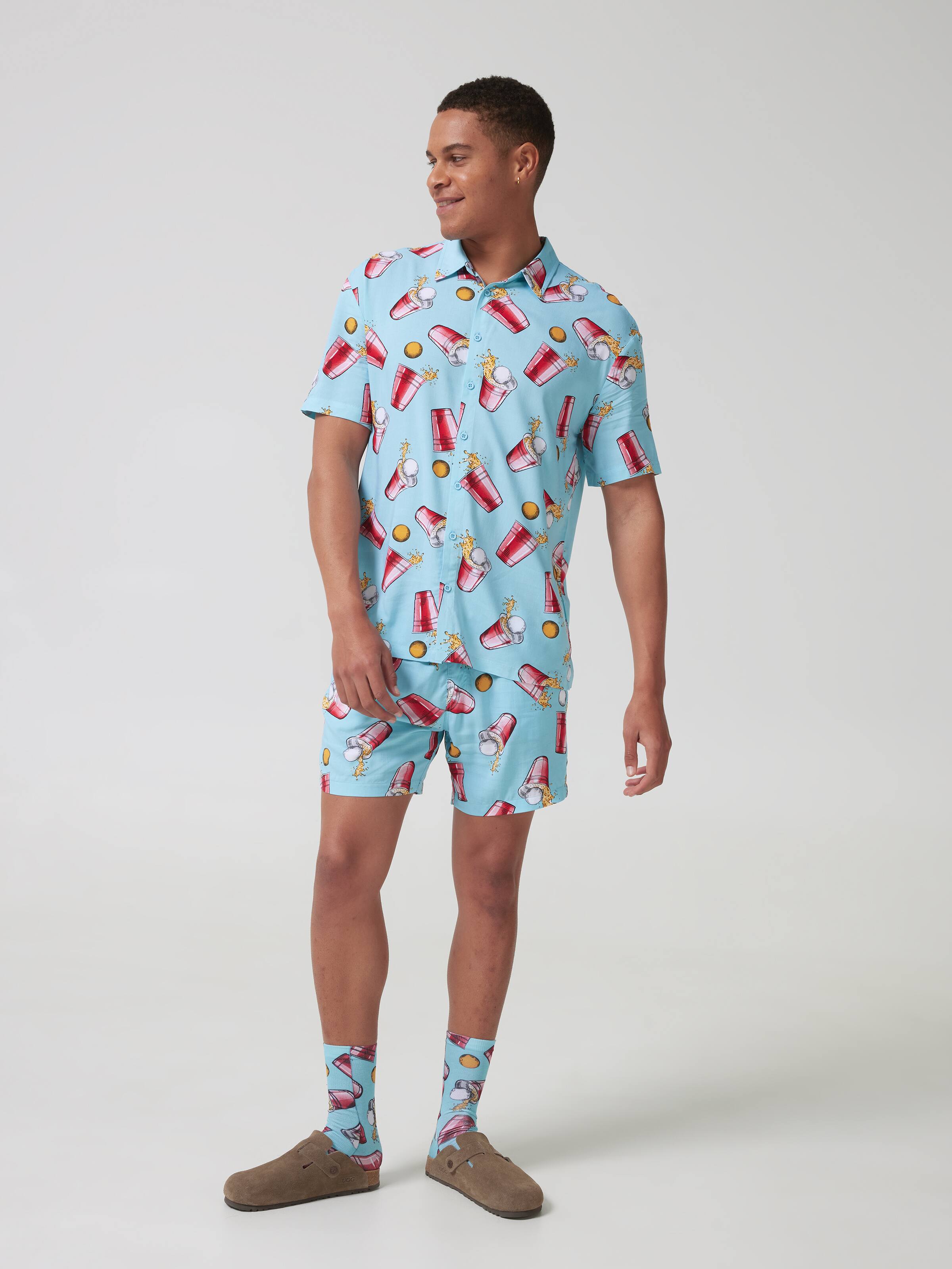 Novelty Cup Pong Resort Short Sleeve Shirt