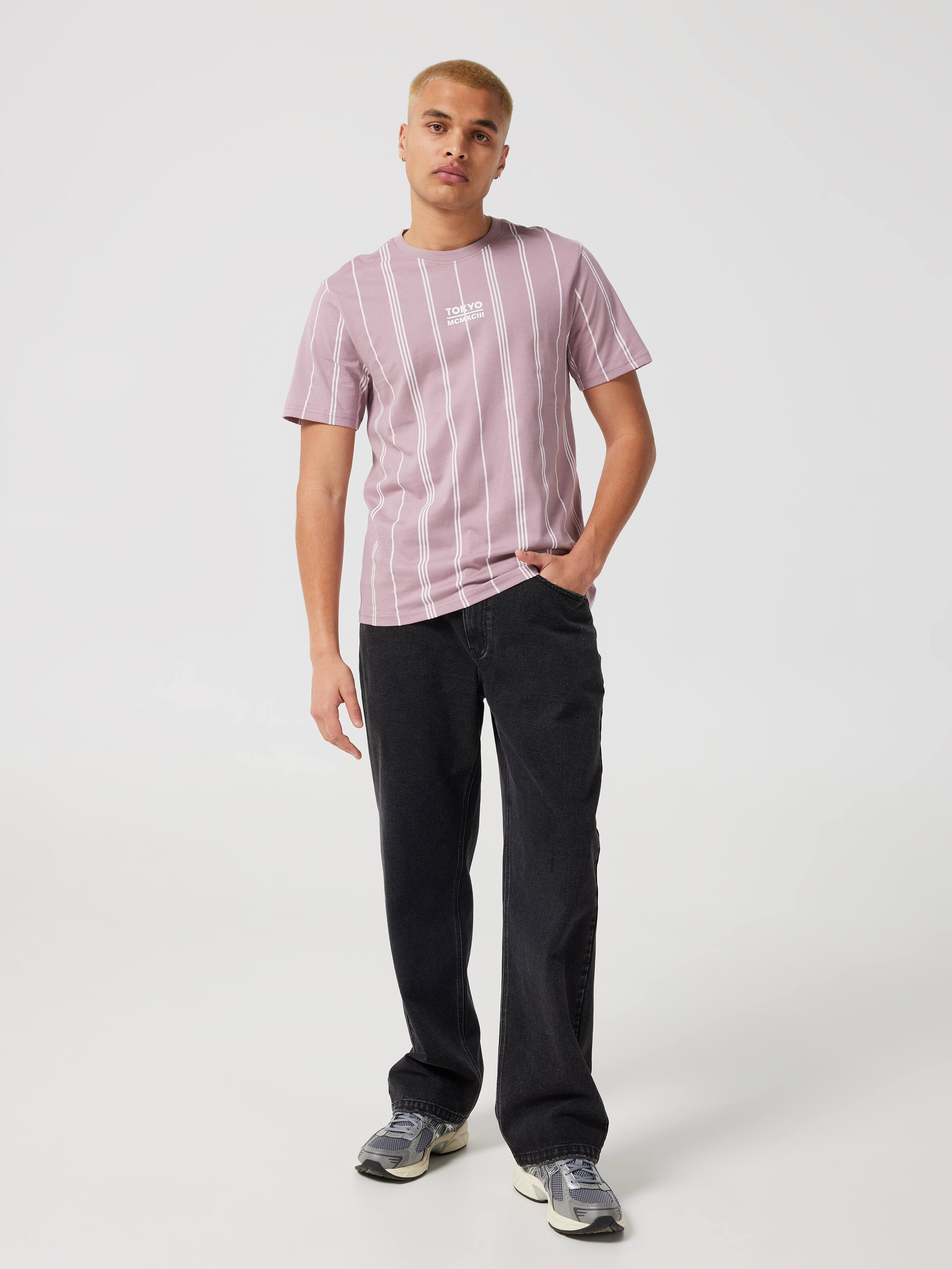 Vertical Stripe Tokyo Short Sleeve Tee