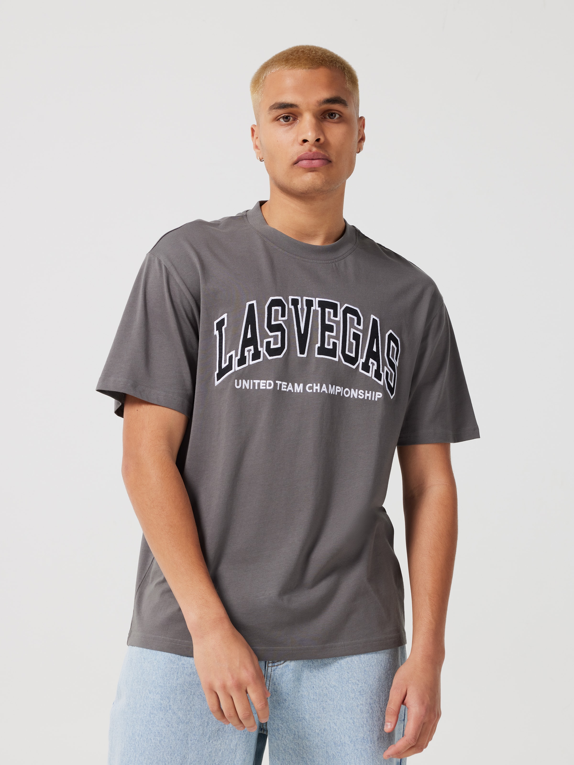 Embroidered Vegas Relaxed Short Sleeve Tee