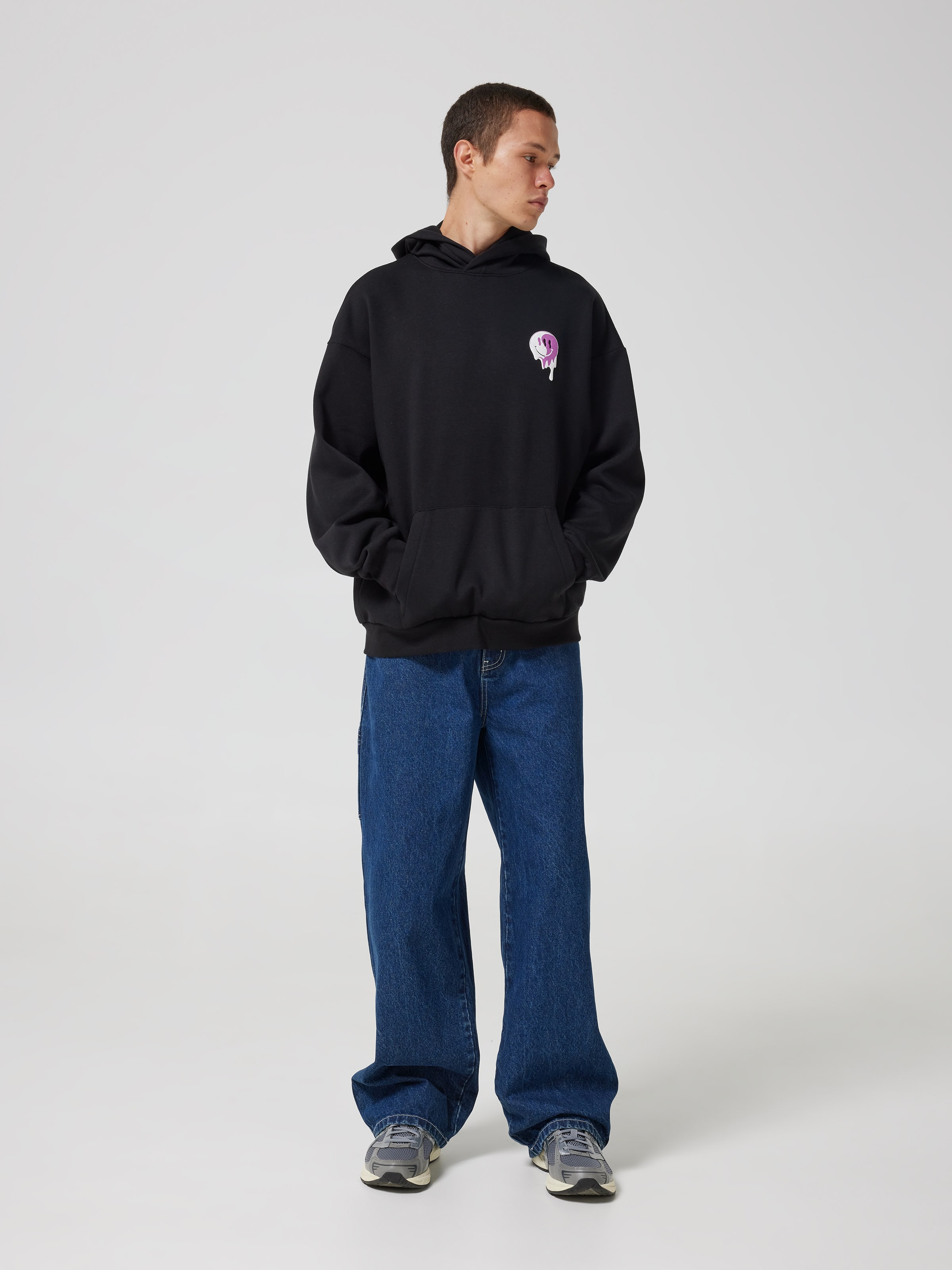 Black Trippy Icons Hoodie
