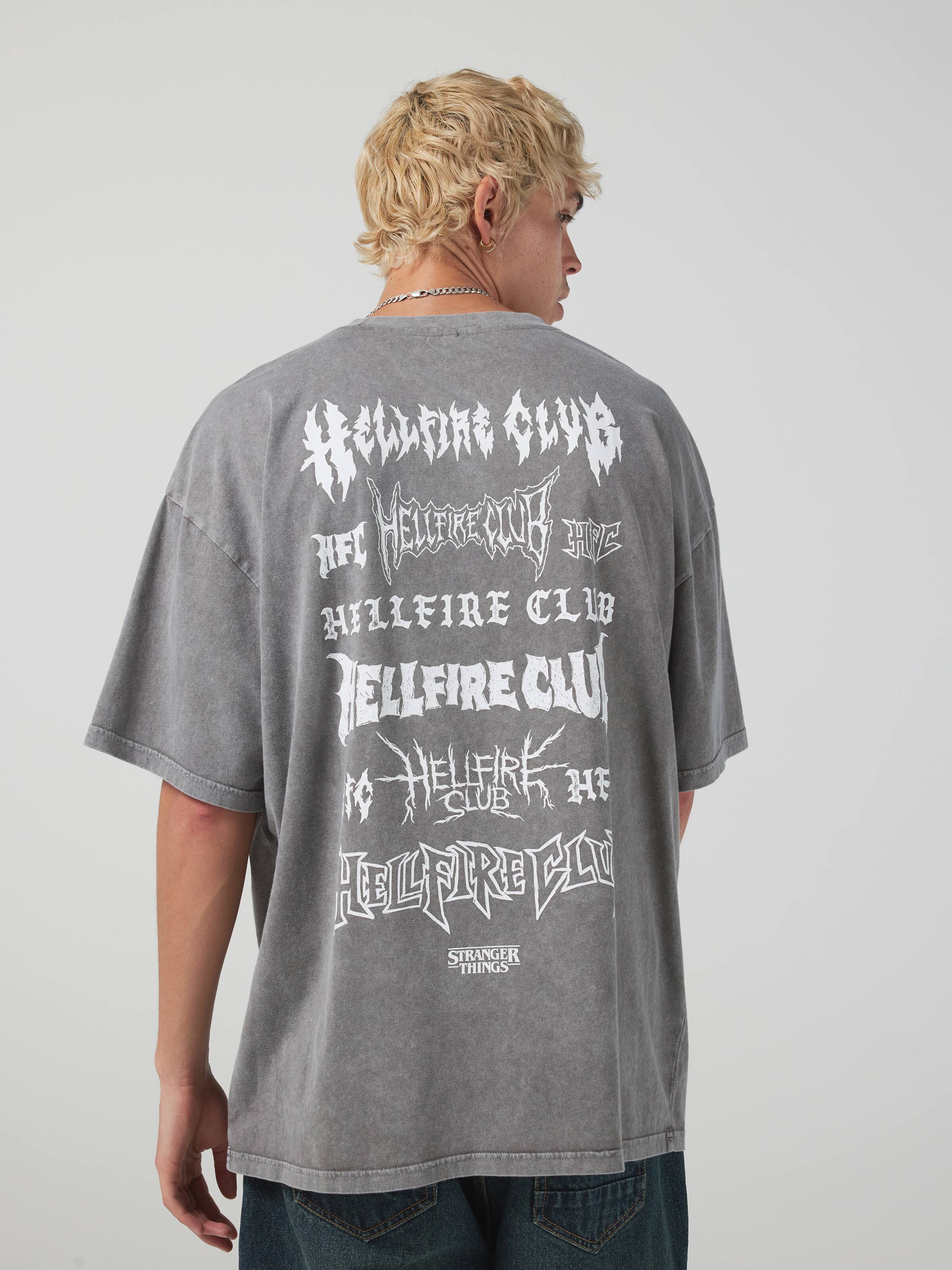 Stranger Things Hellfire Oversized Tee