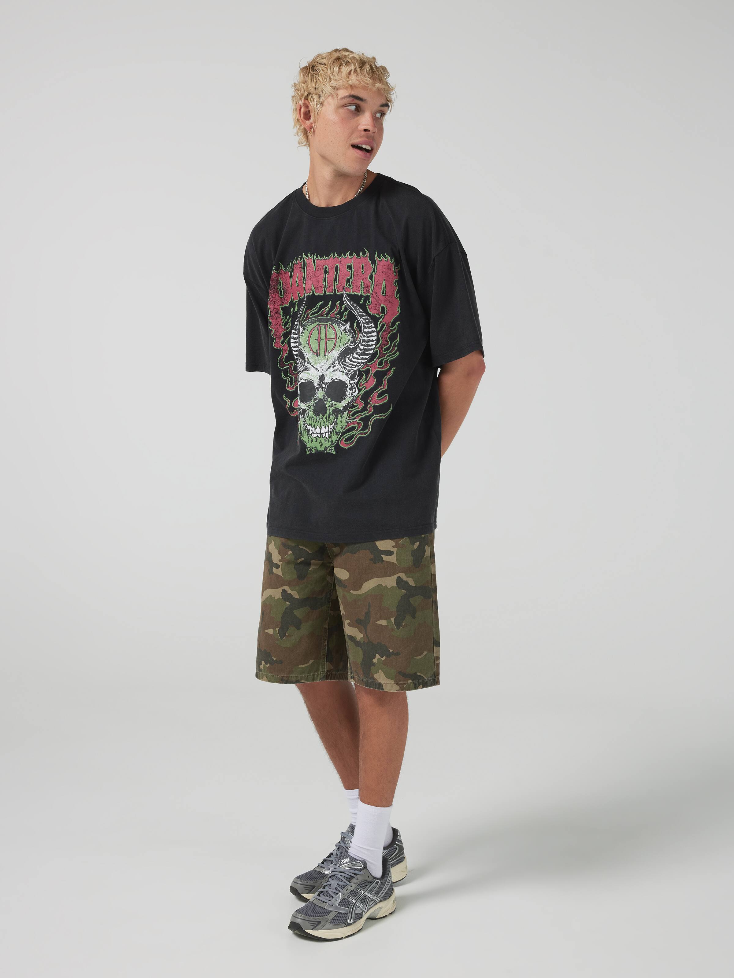 Acid Wash Pantera Oversized Tee