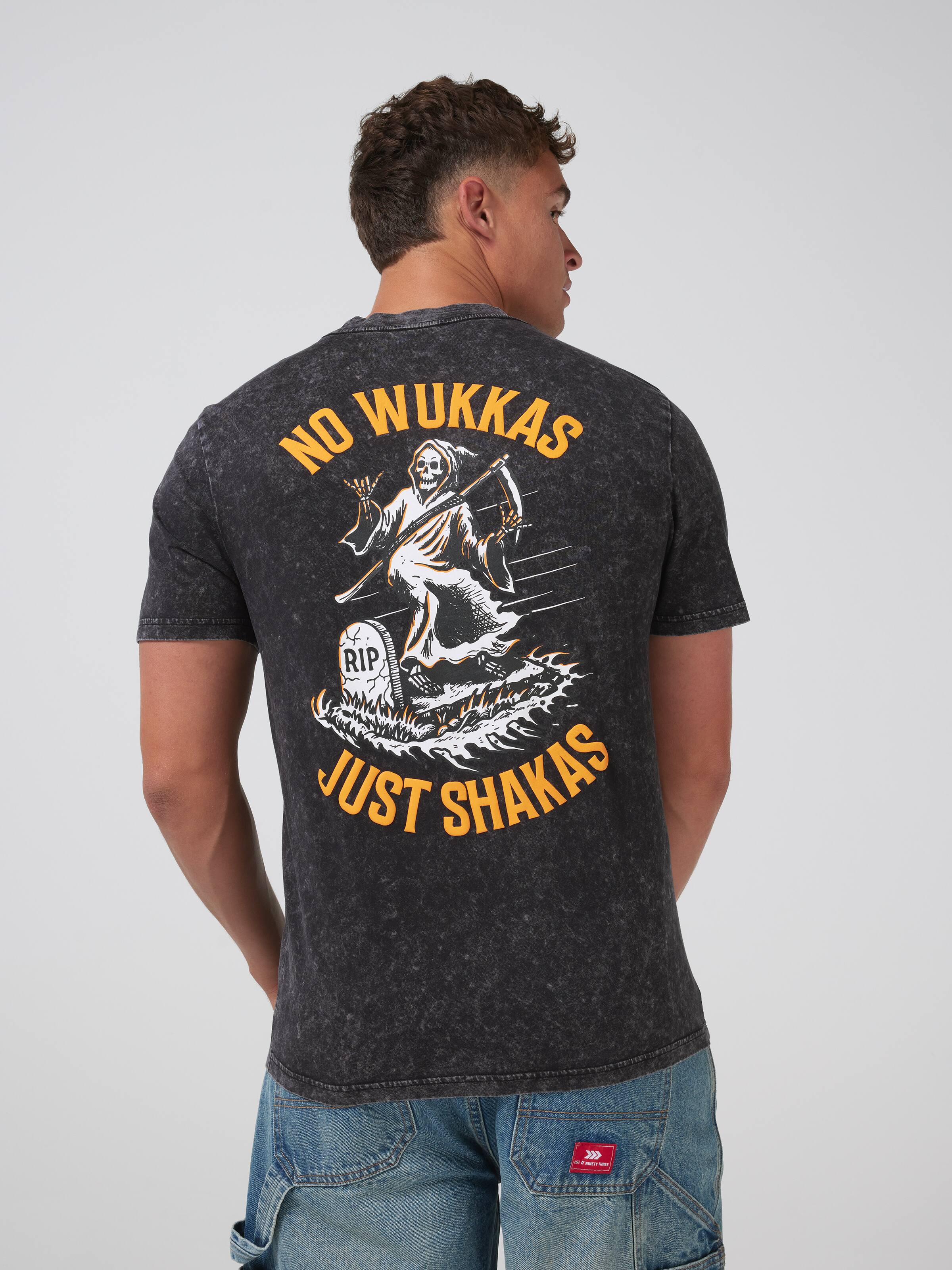 Acid Wash Surf No Wukkas Short Sleeve Tee