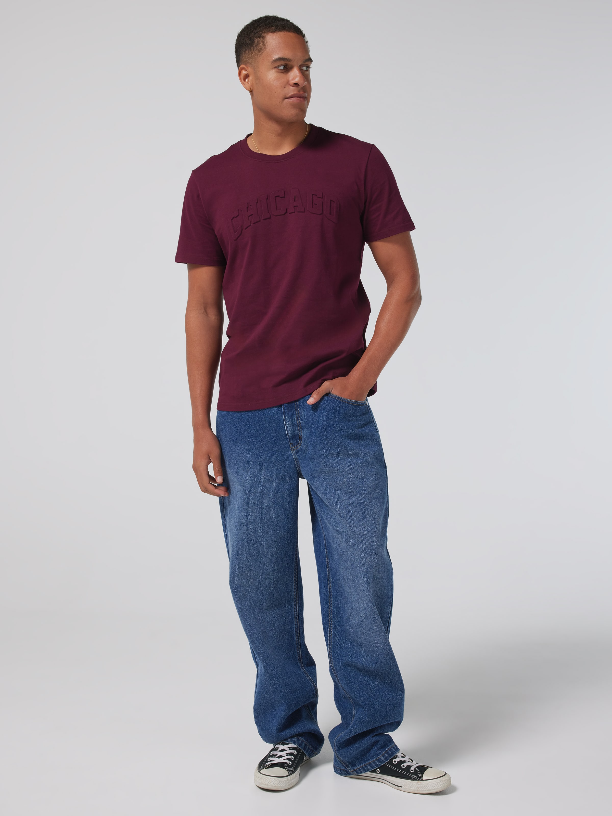 Embossed Chicago Short Sleeve Tee