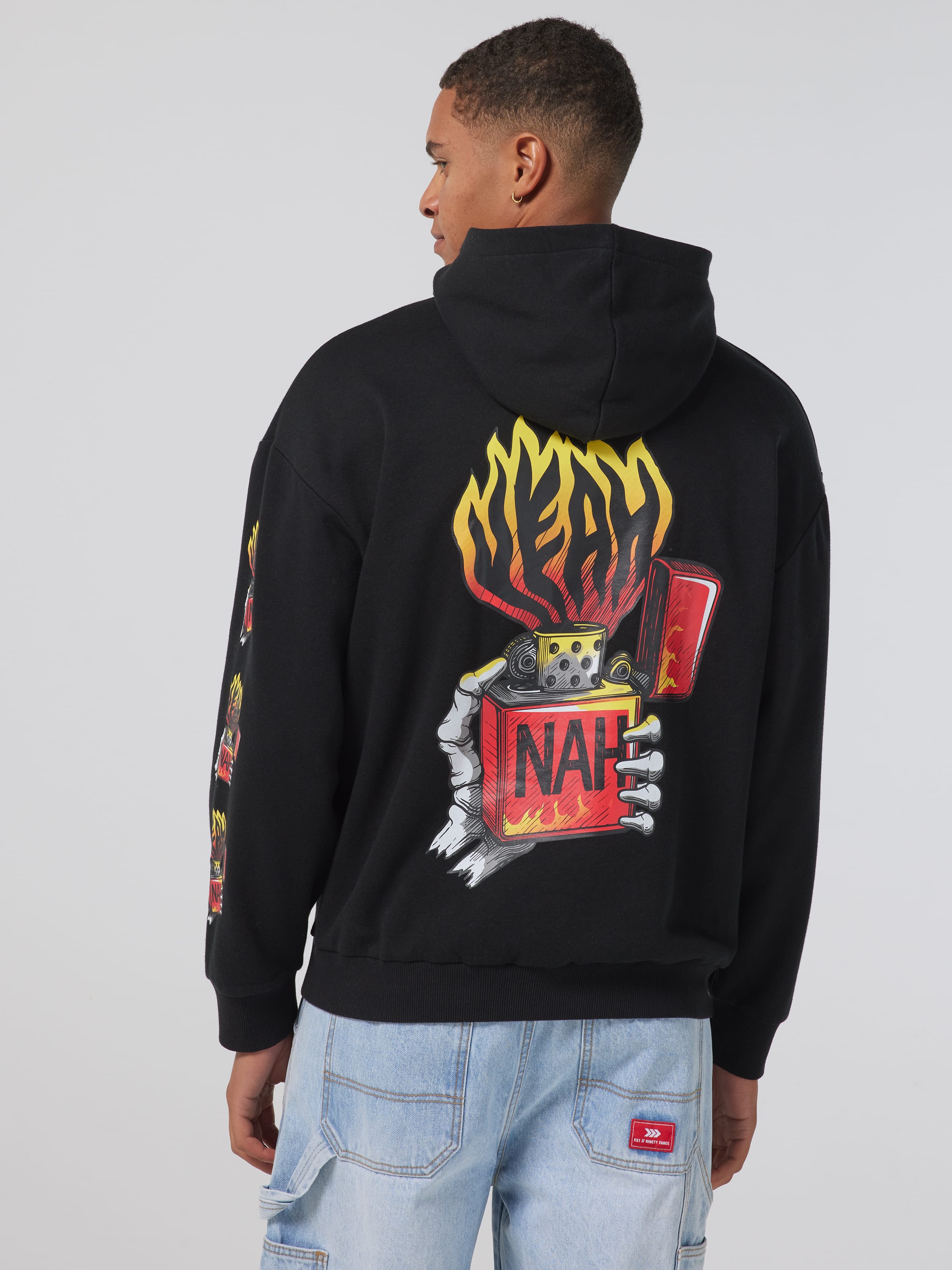 Surf Yeah Nah Flame Oversized Hoodie
