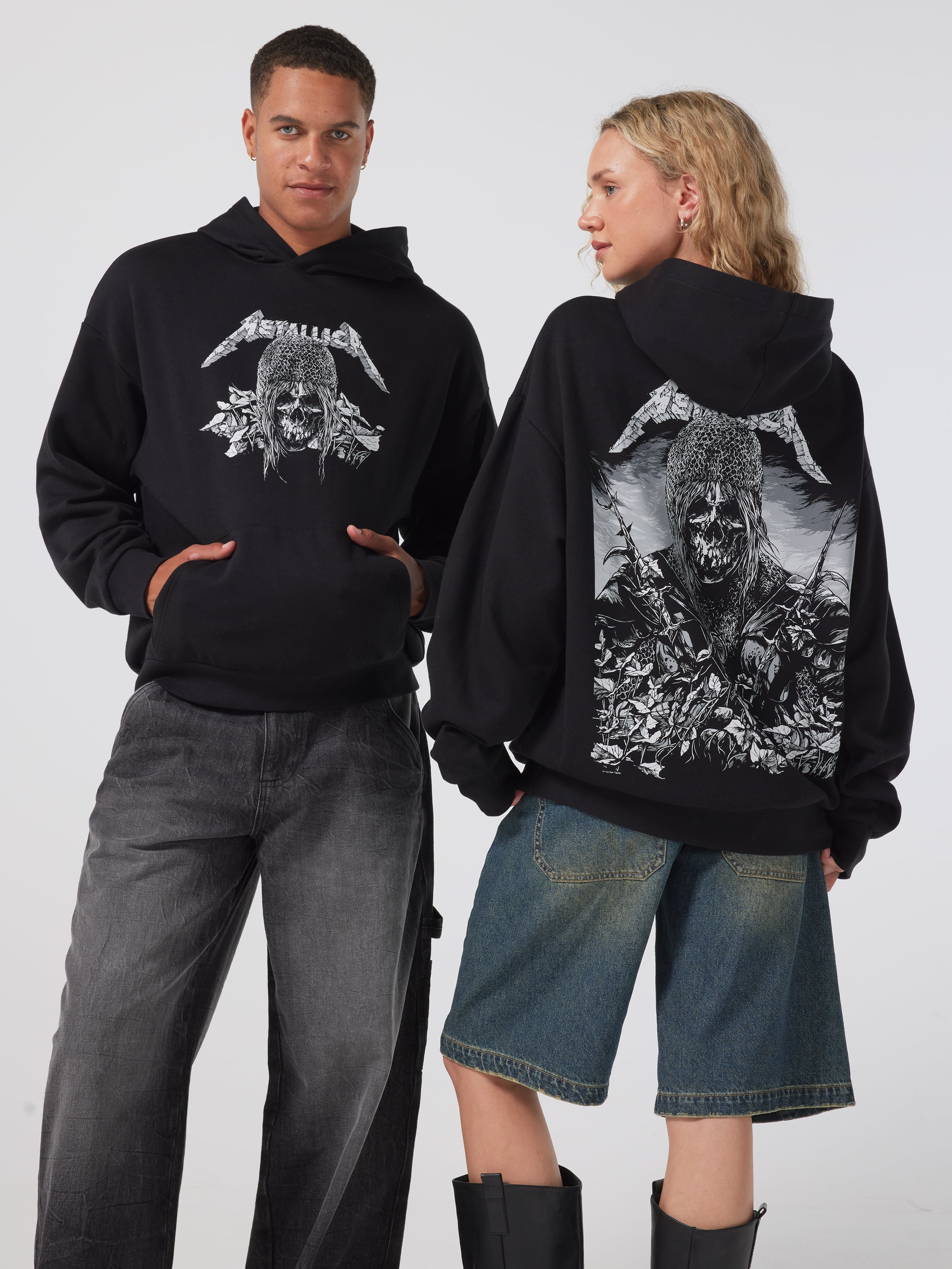 Metallica Skull Oversized Hoodie