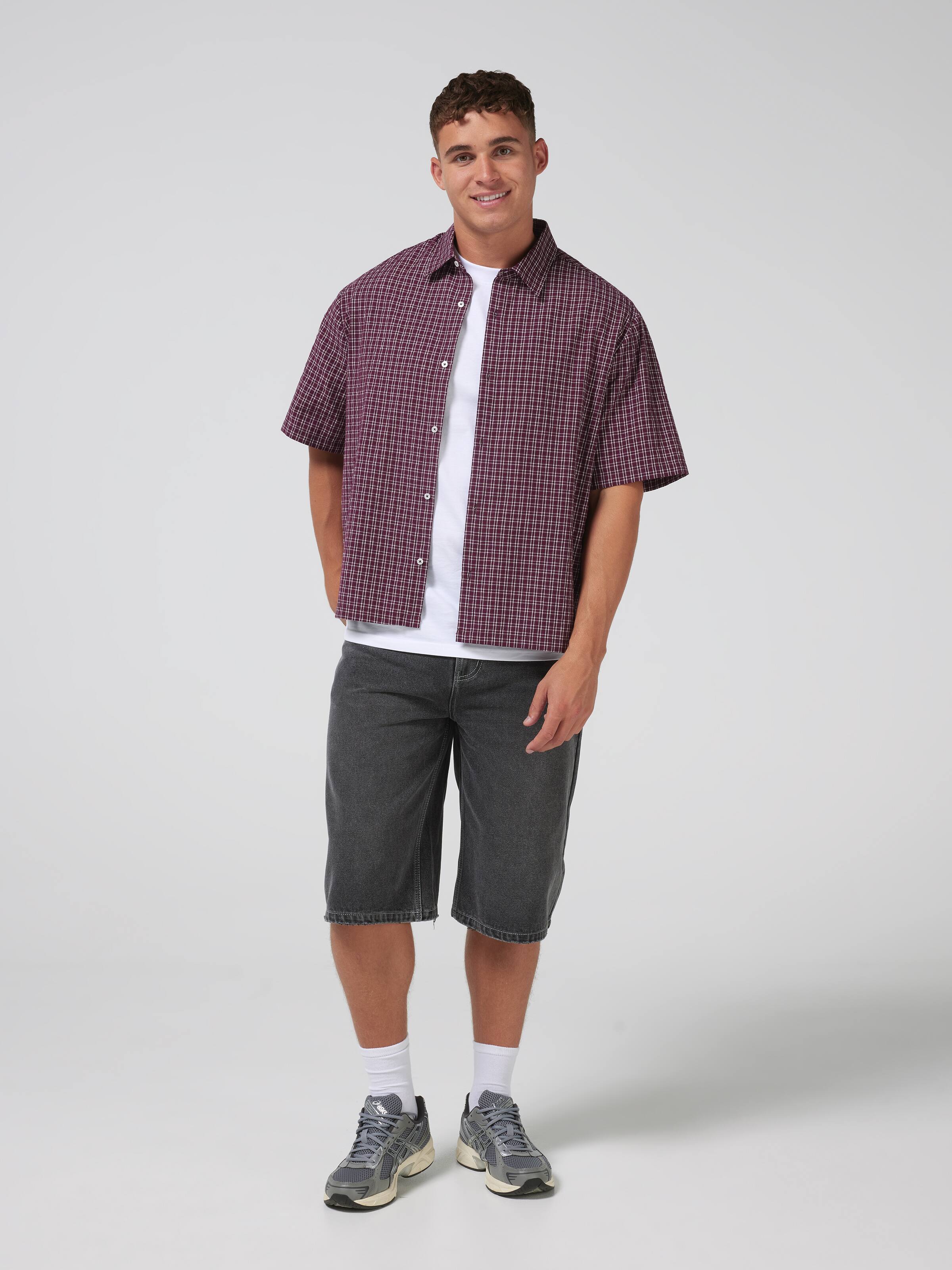 Checkered Seersucker Skate Shirt