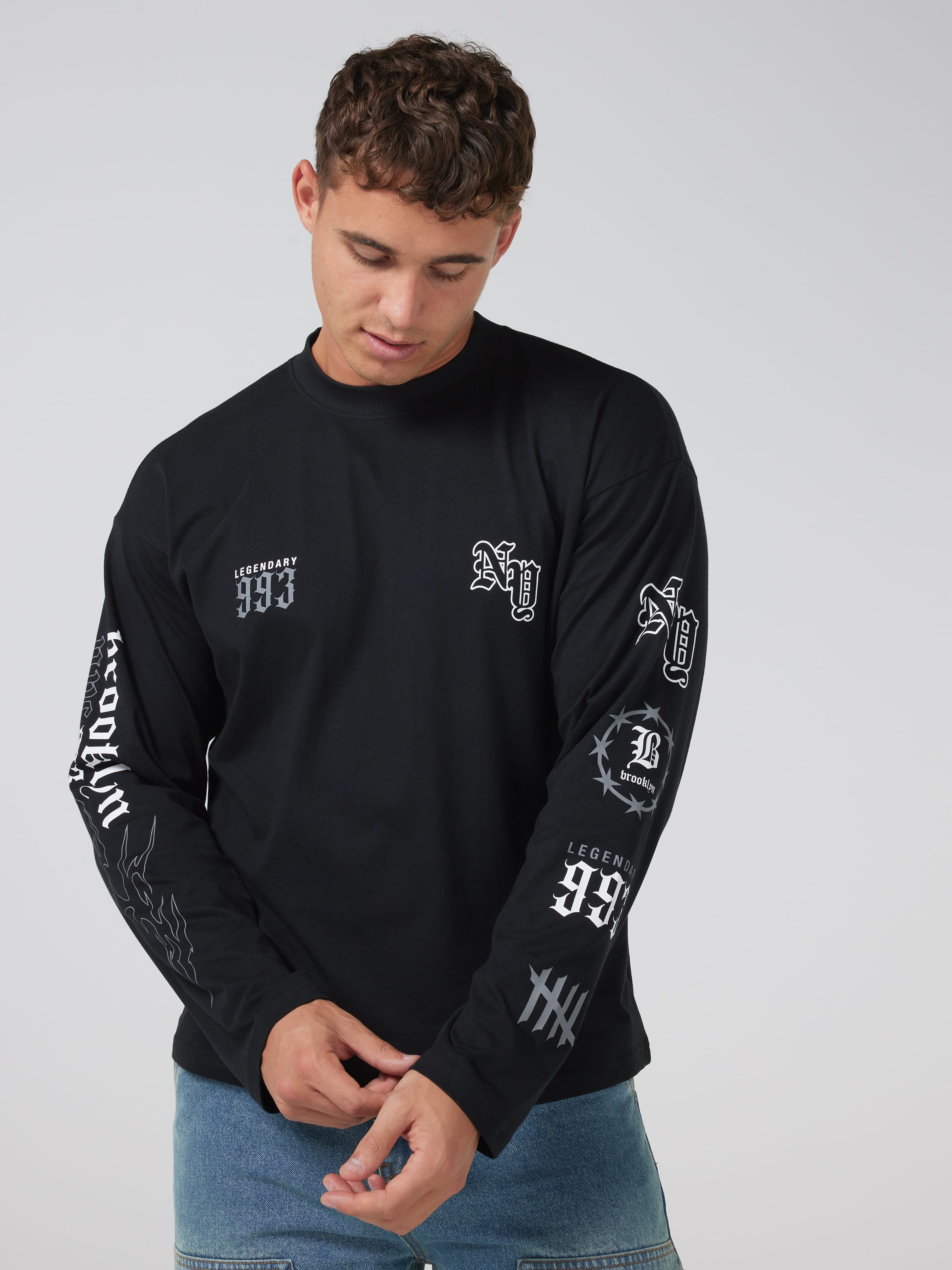 Urban Quad Print Long Sleeve Tee