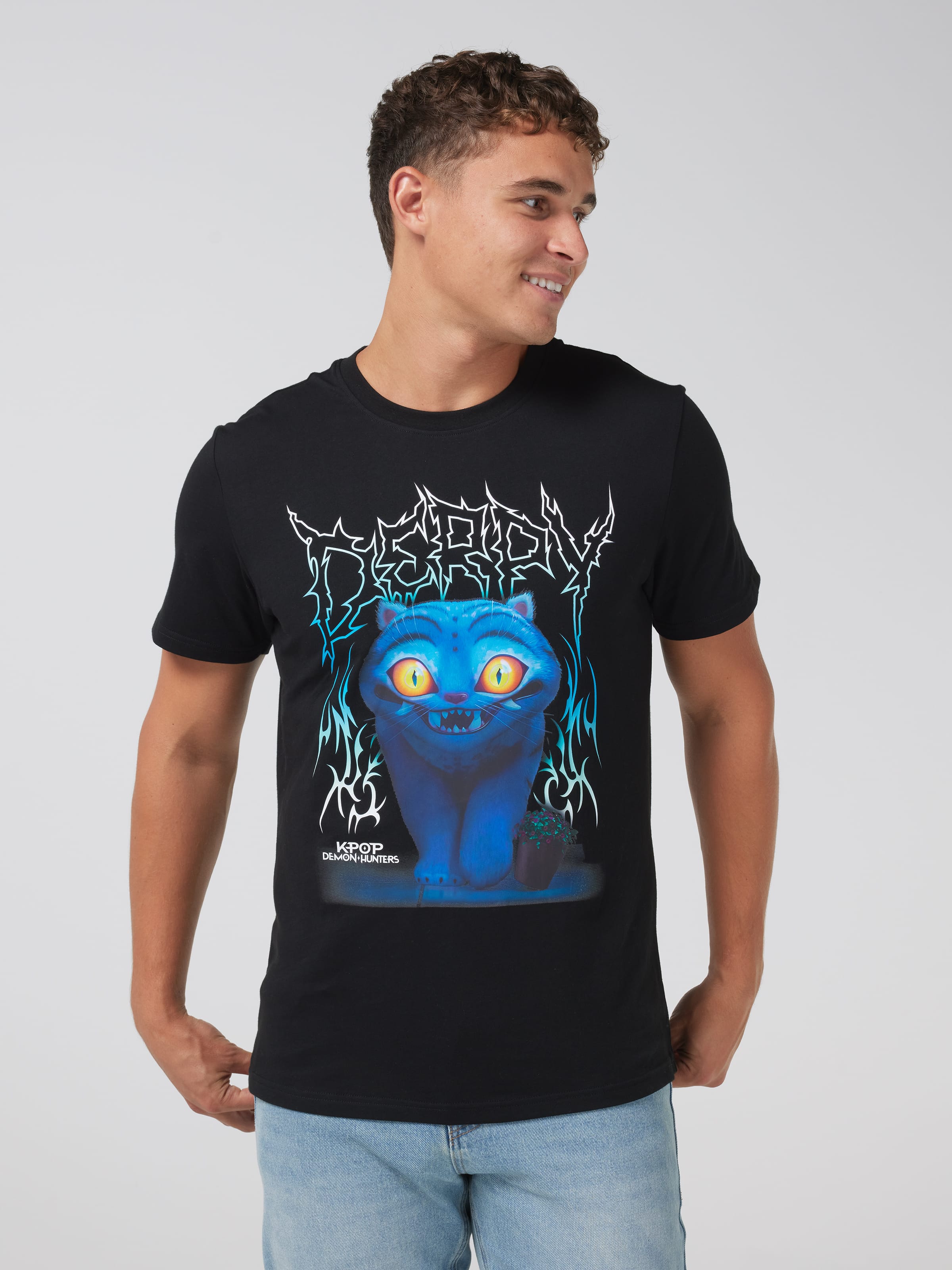 Kpop Blue Ombre Derpy Short Sleeve Tee