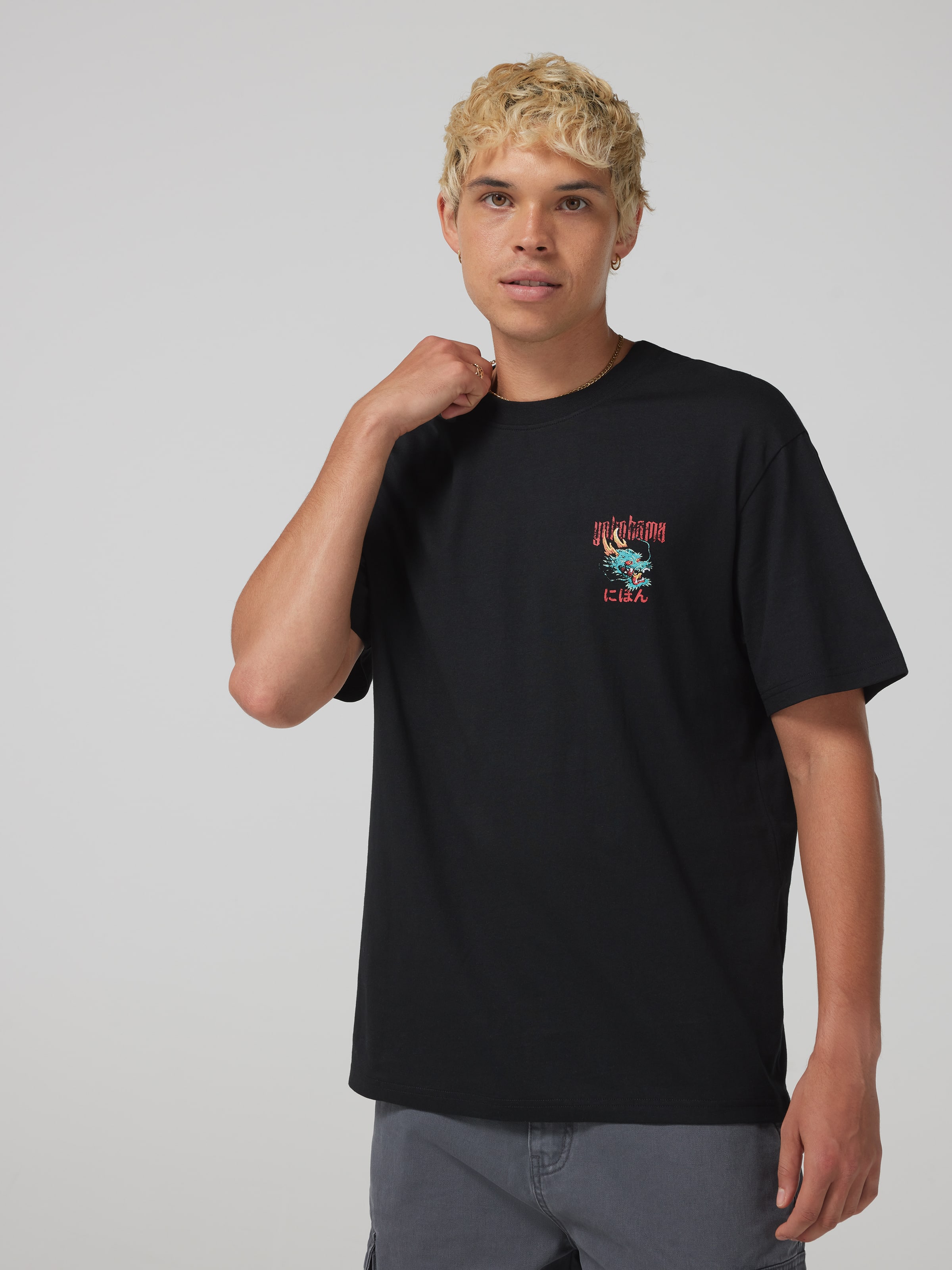 Japan Tattoo Dragon Relaxed Short Sleeve Tee