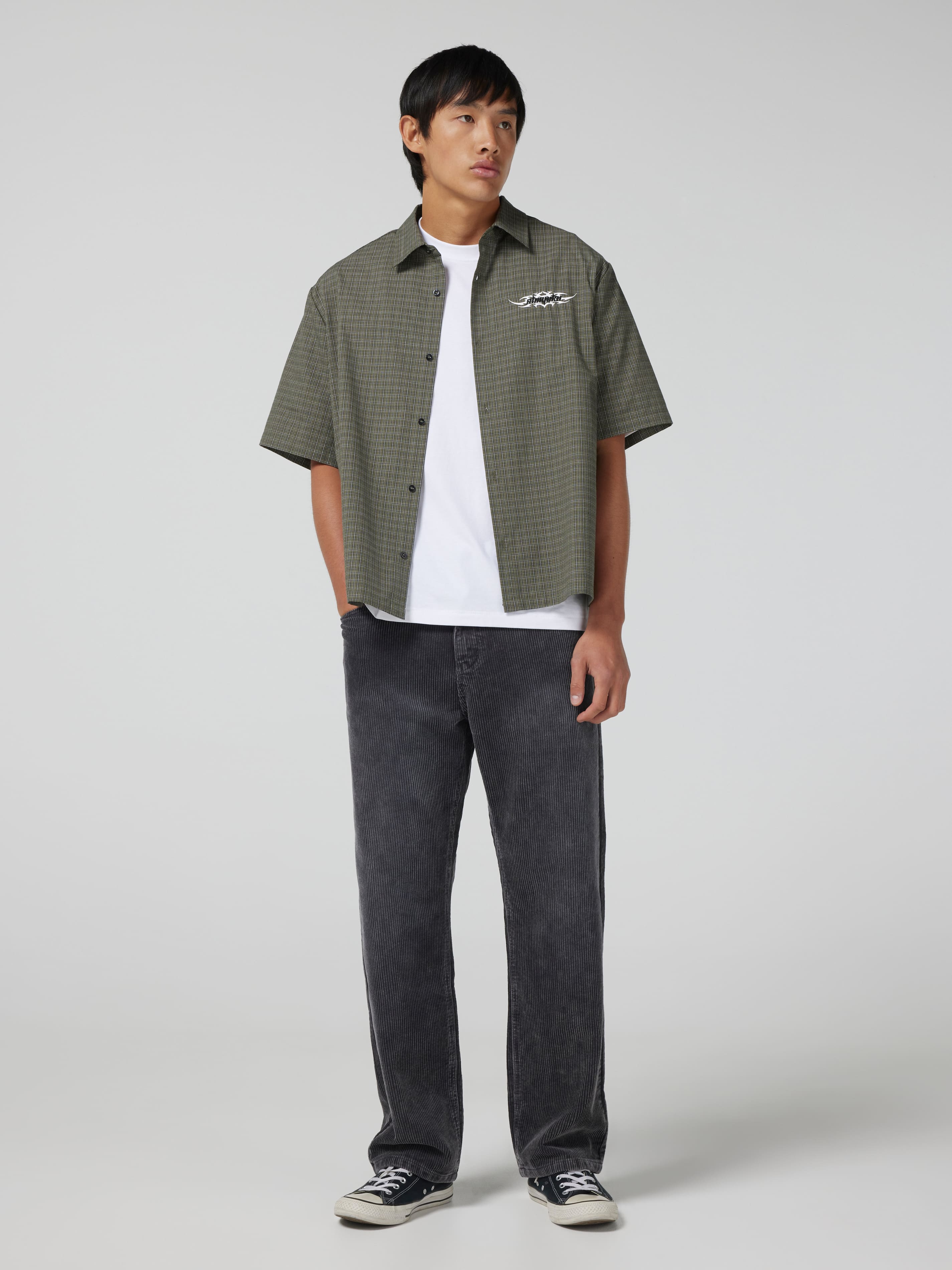 Check Short Sleeve Skate Shirt