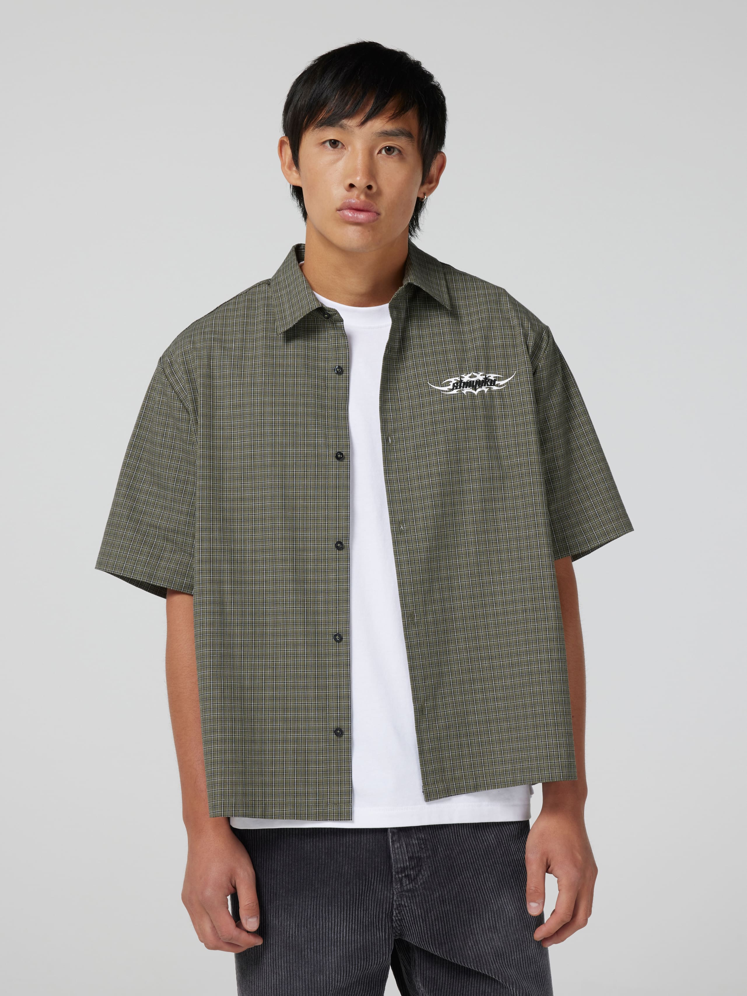 Check Short Sleeve Skate Shirt