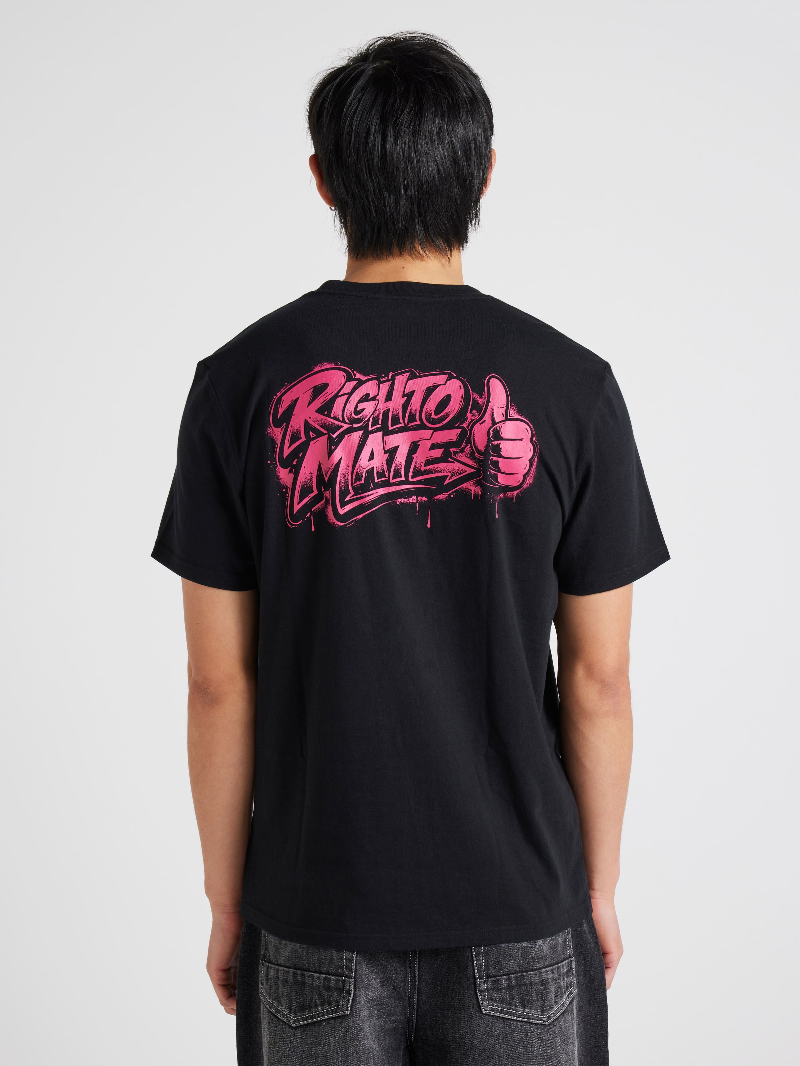 Slogan Graffiti Righto Mate Short Sleeve Tee