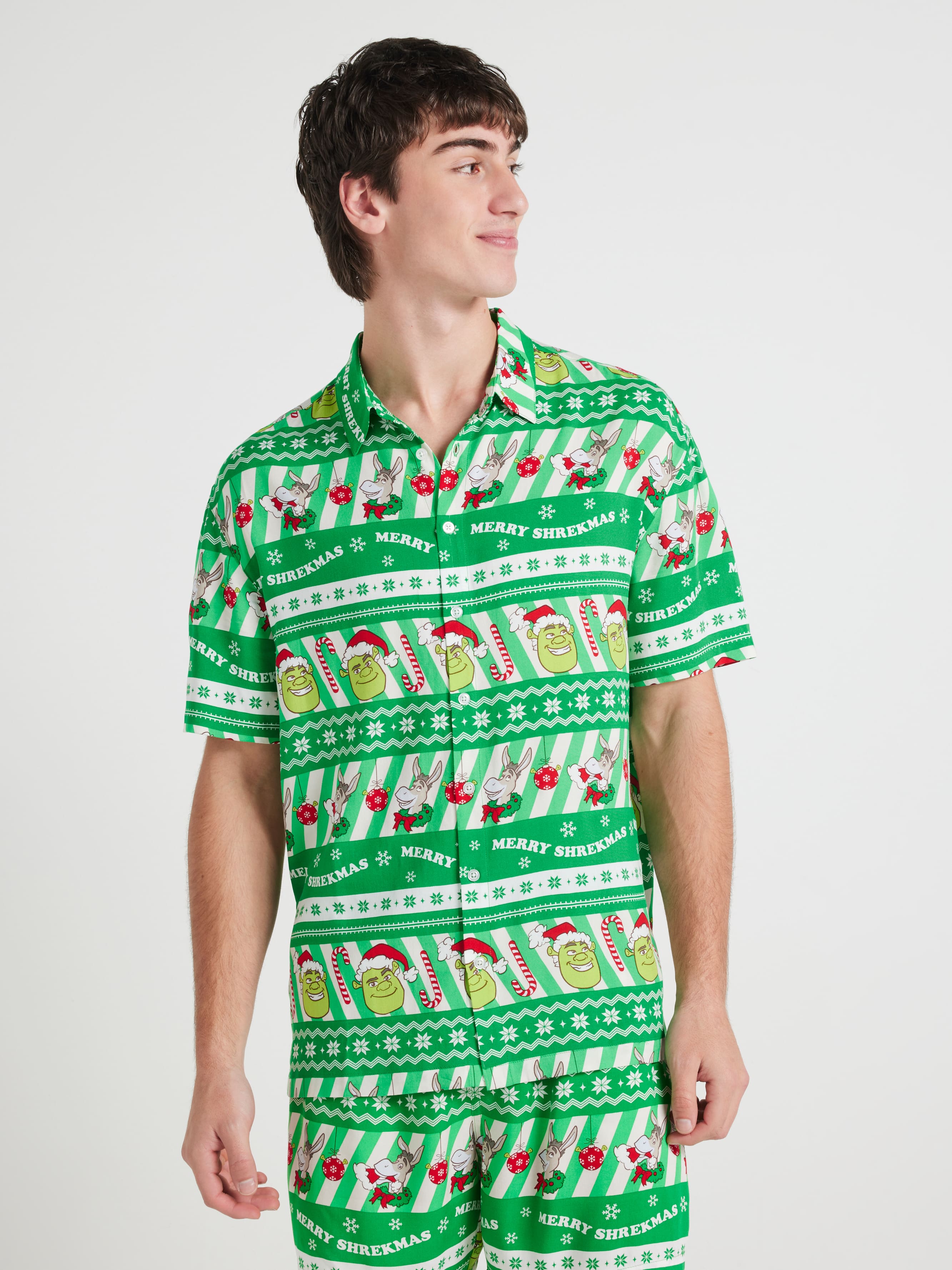 Shrek Xmas Resort Short Sleeve Shirt