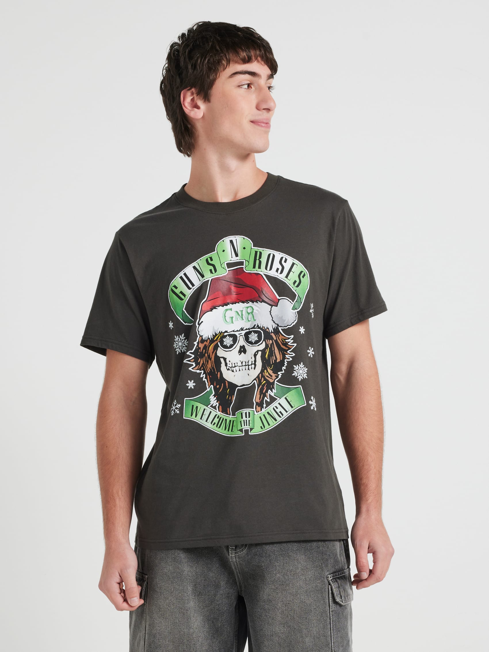 Guns N Roses Jingle Xmas Short Sleeve Tee
