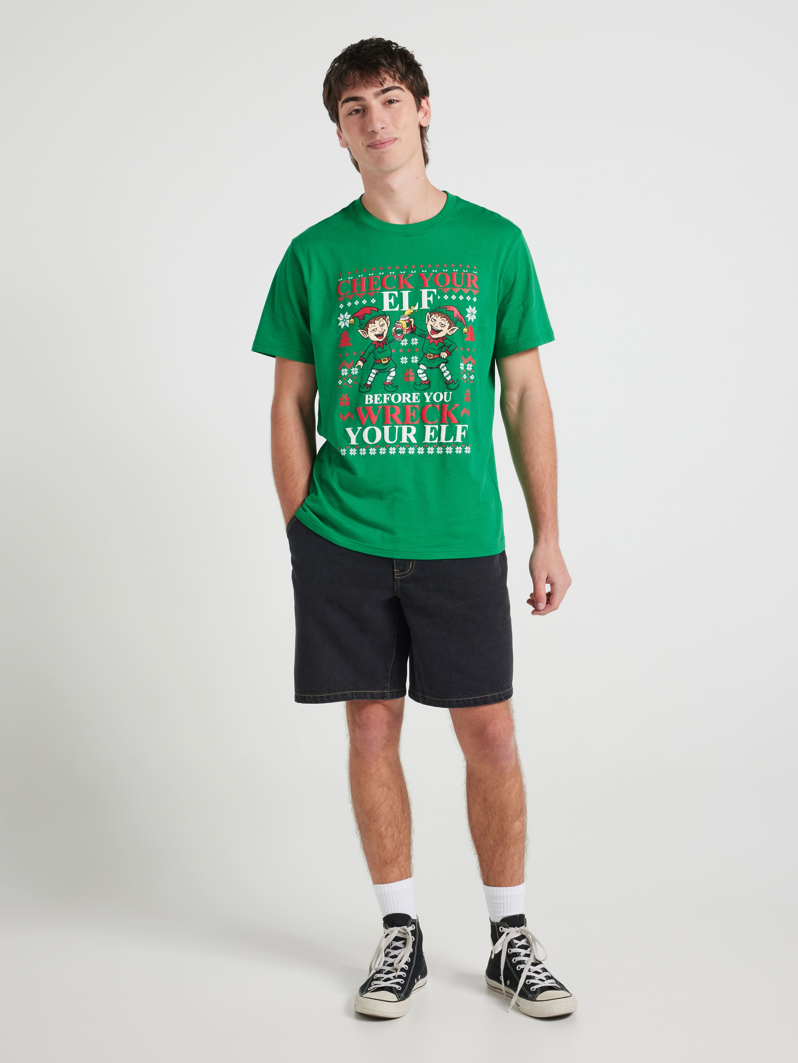 Xmas Check Yourself Short Sleeve Tee