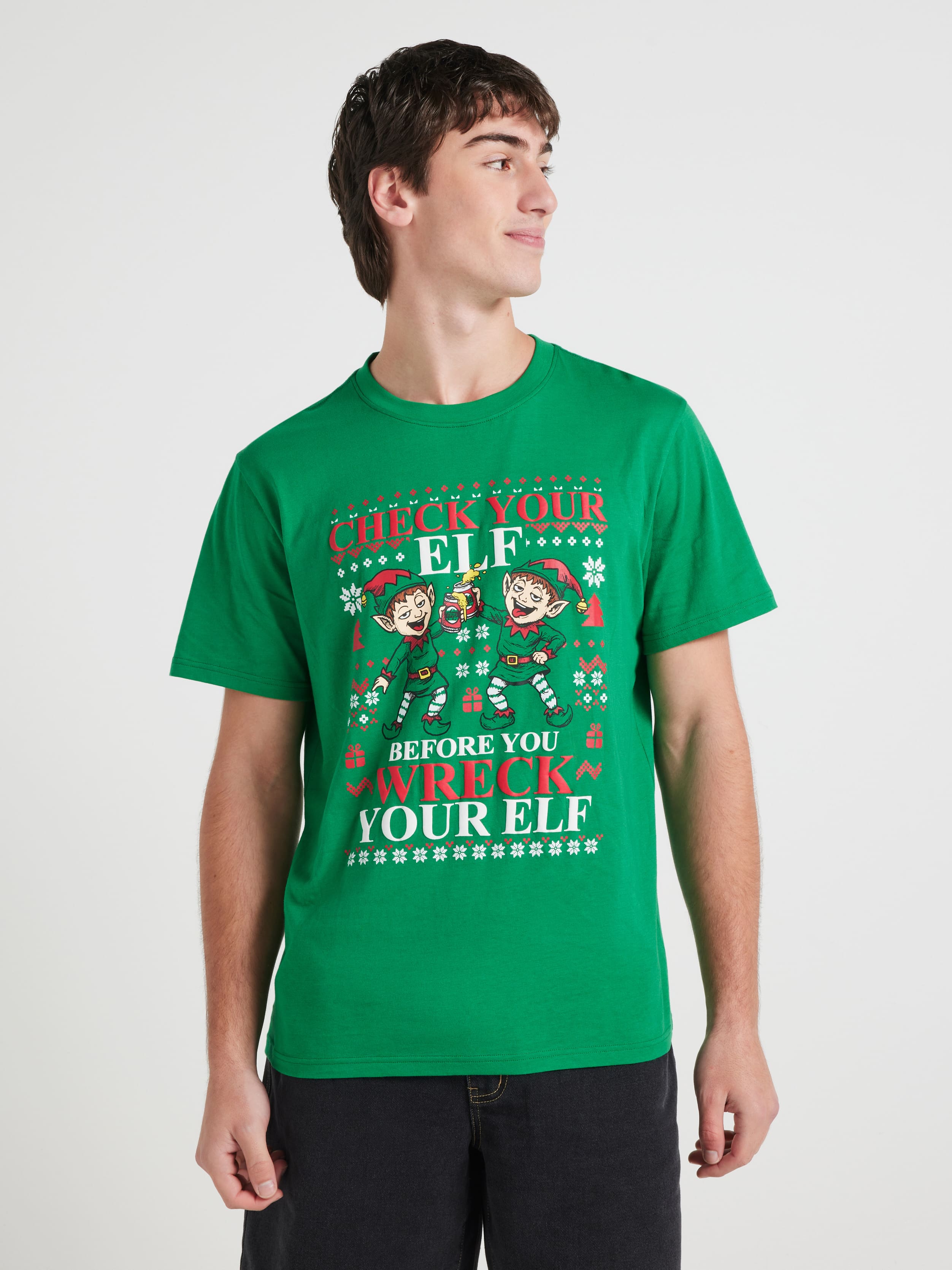 Xmas Check Yourself Short Sleeve Tee