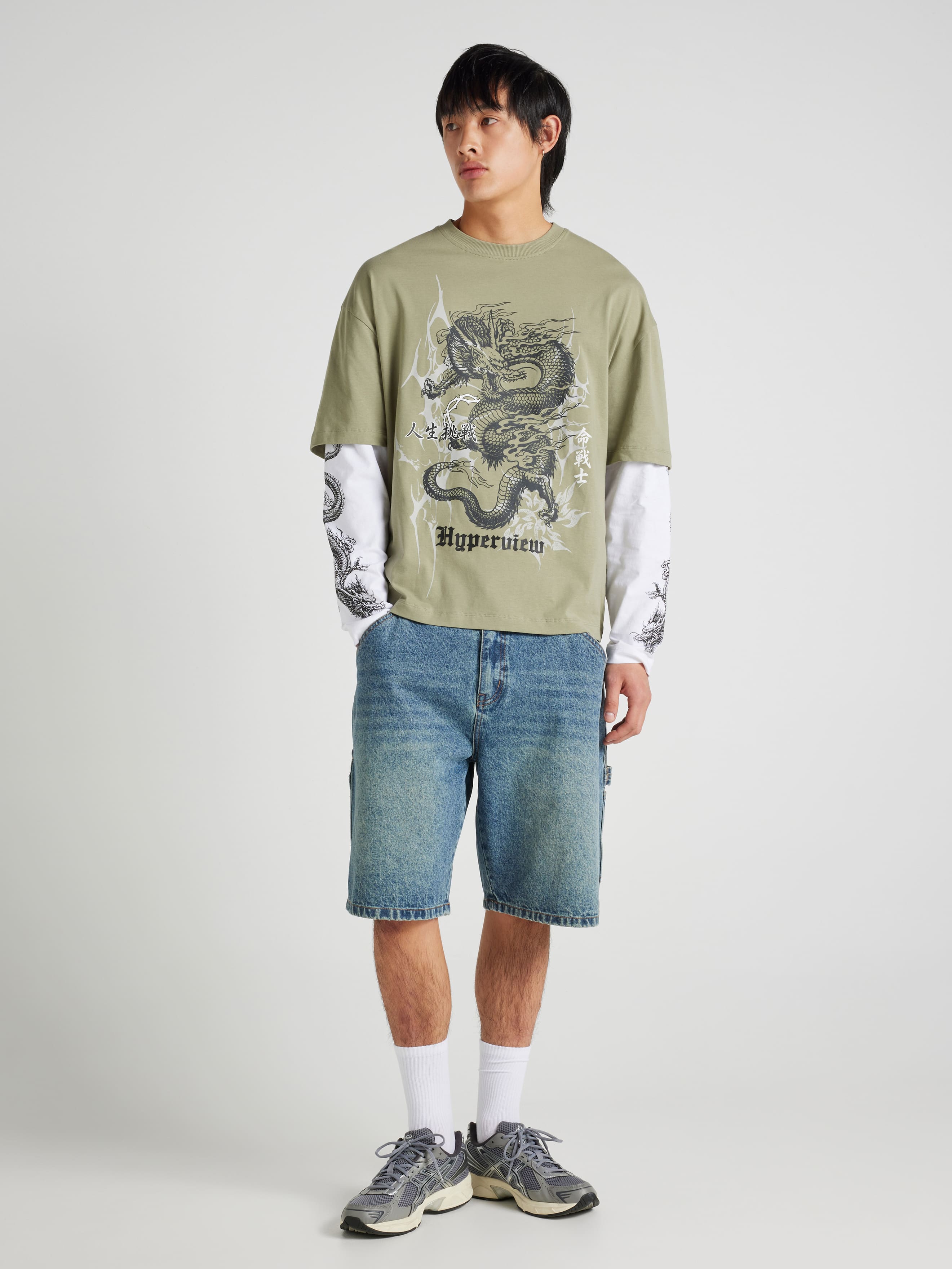 Japan Dragon 2 In 1 Long Sleeve Tee