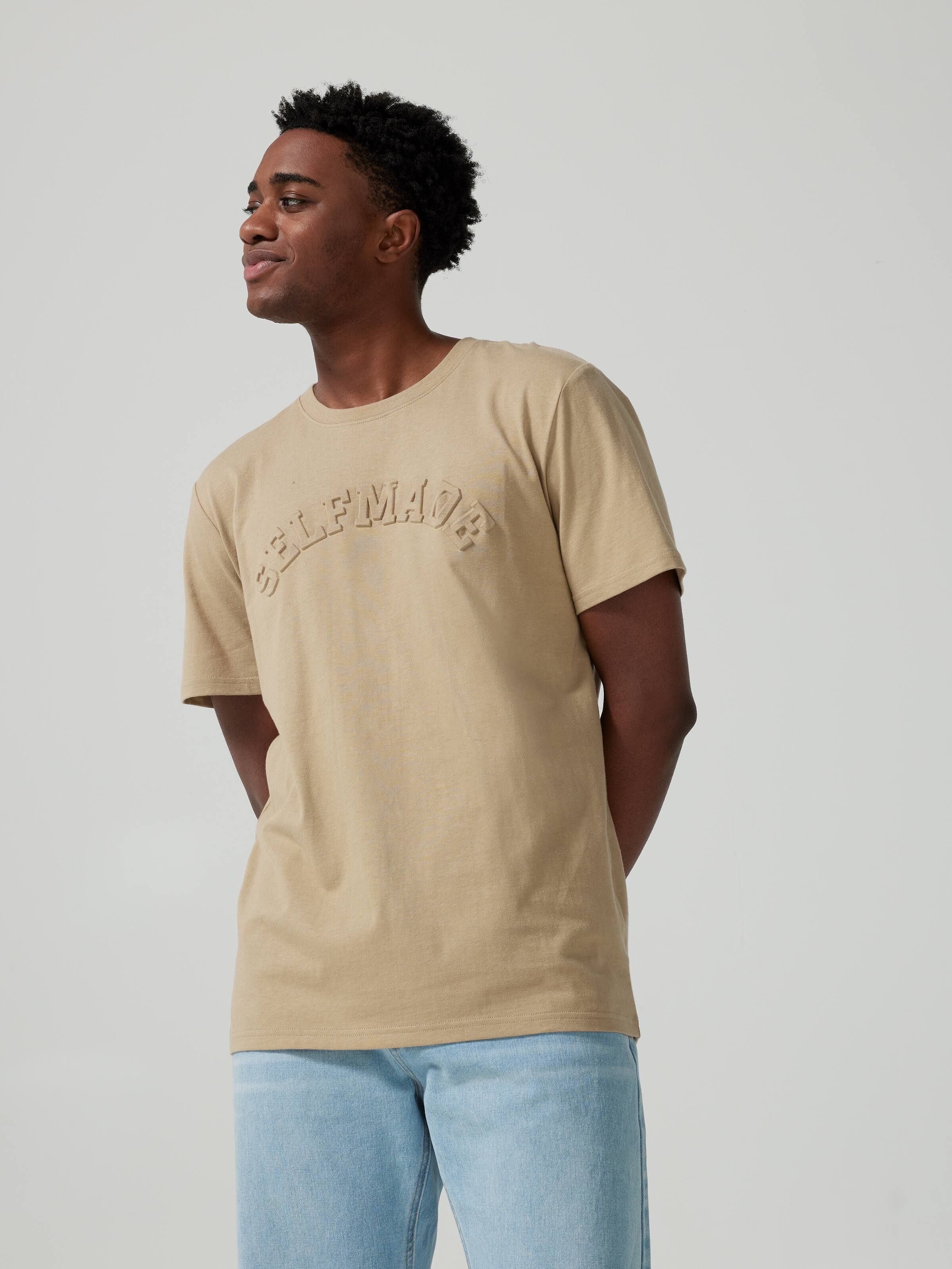Embossed Self Made Tee