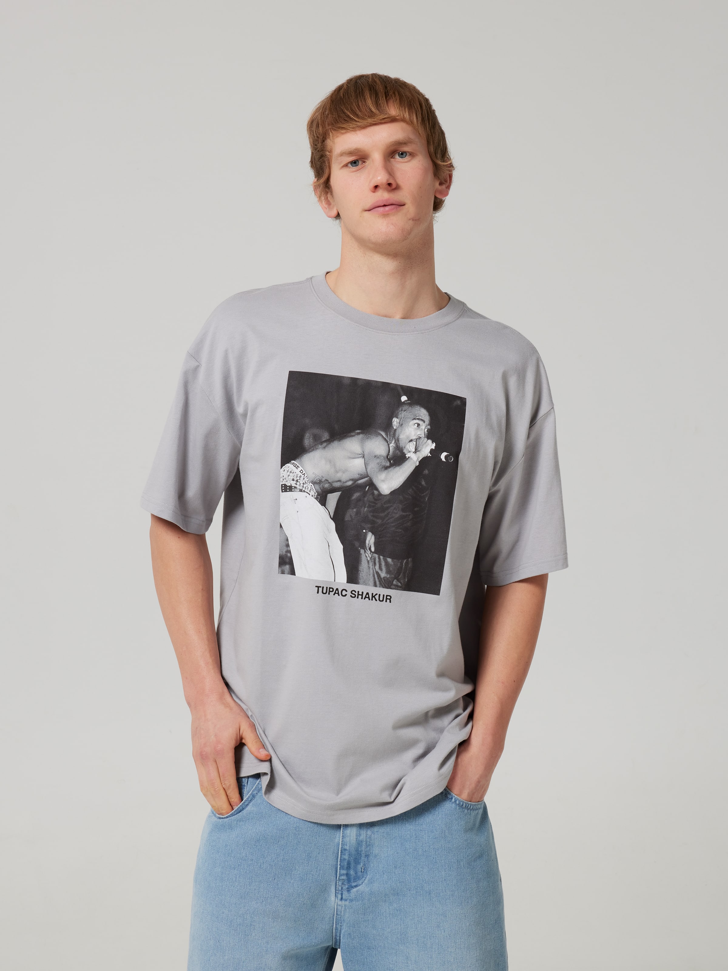 Tupac Box Print Short Sleeve Tee