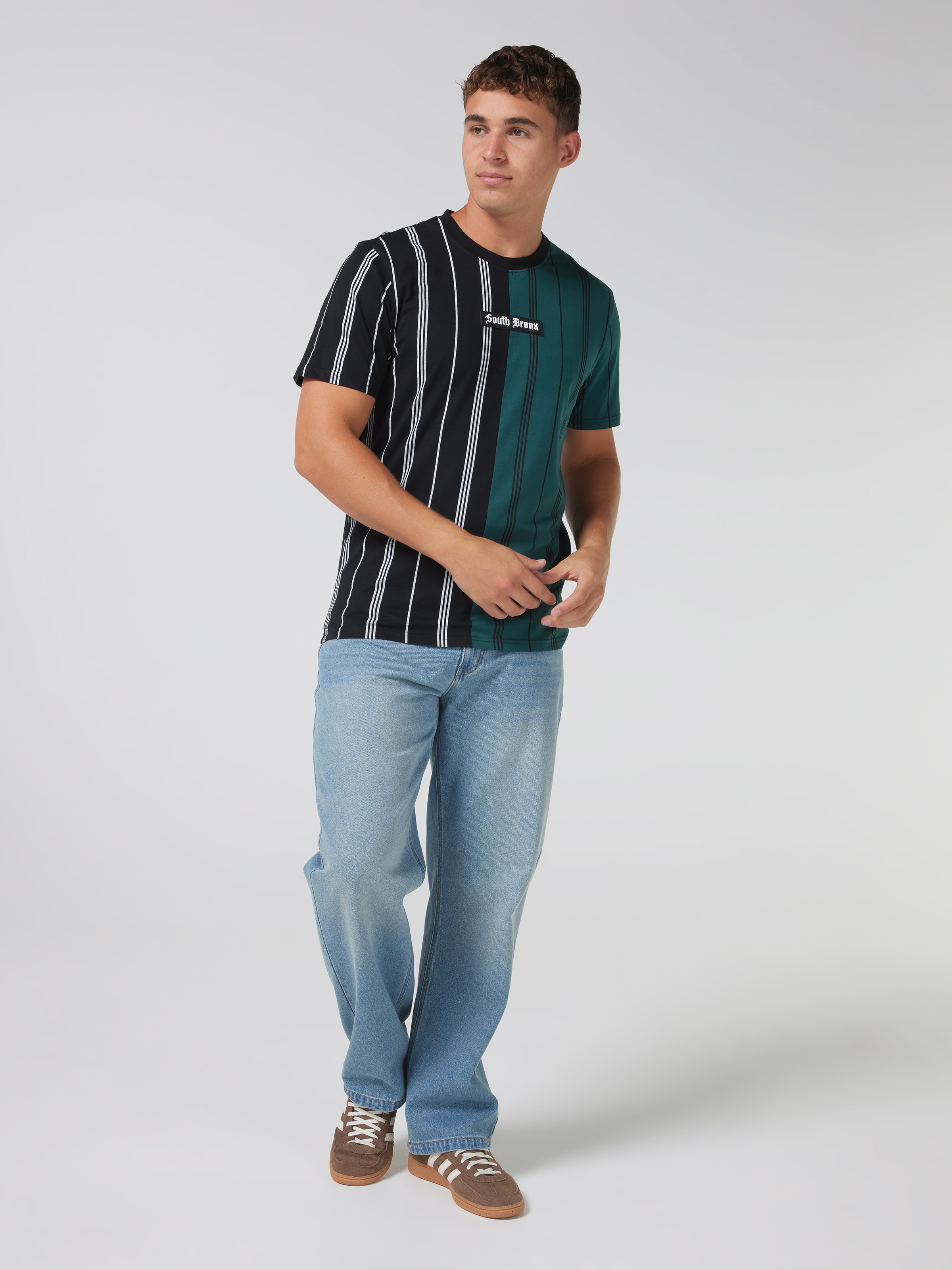 South Bronx Splice Stripe Short Sleeve Tee