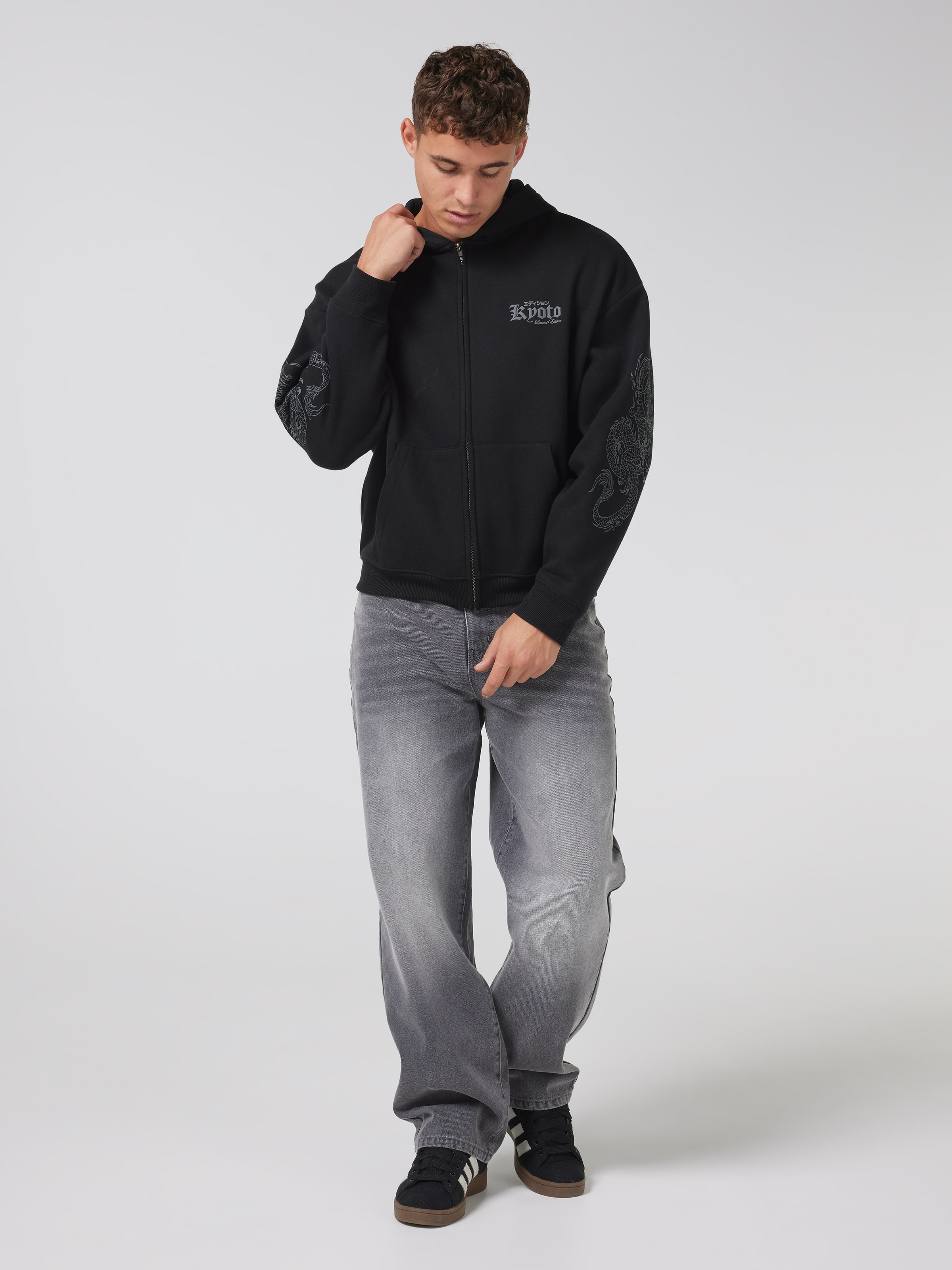 Japan Dragon Zip Through Hoodie