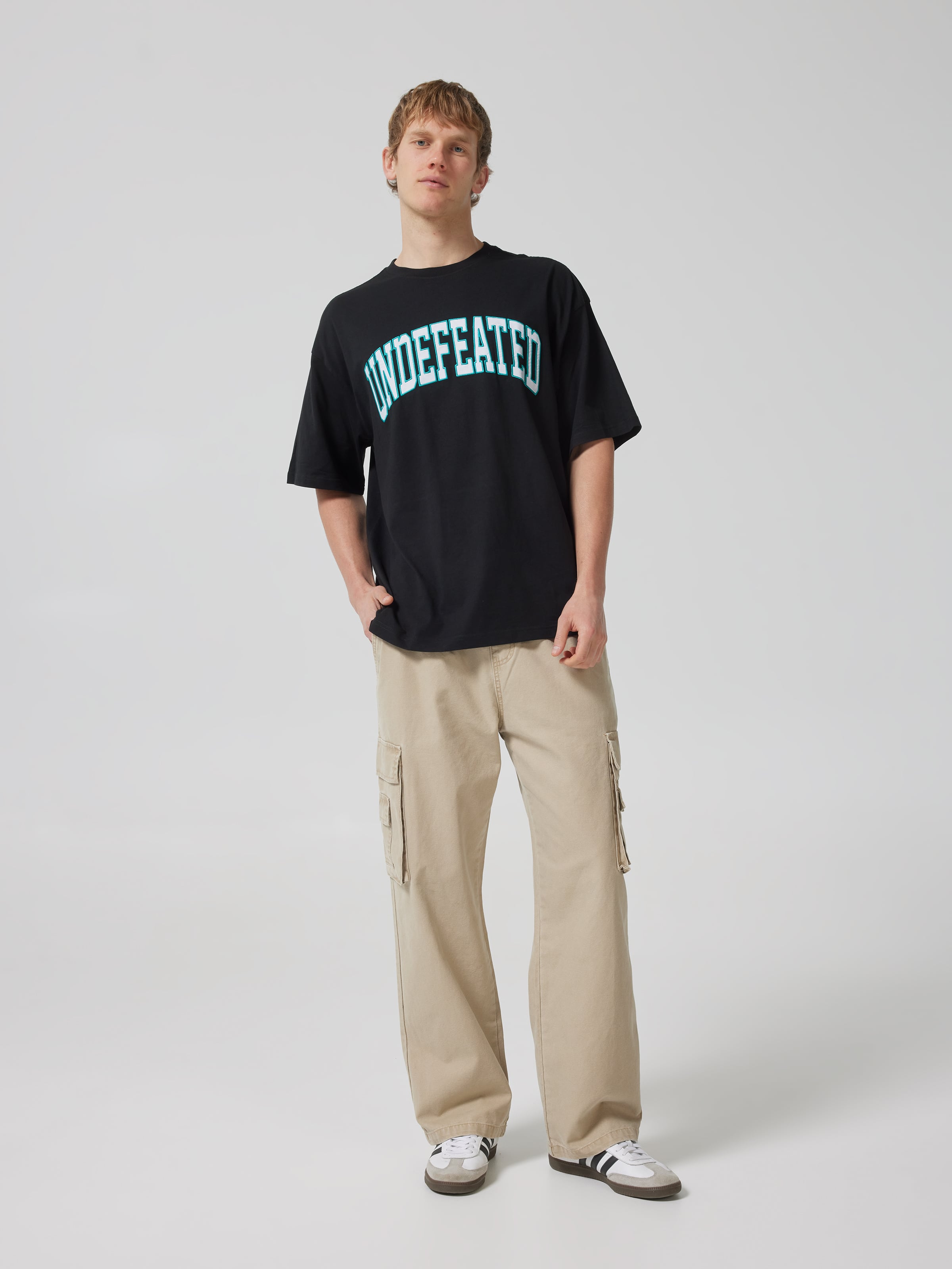 Embroidered Undefeated Boxy Short Sleeve Tee
