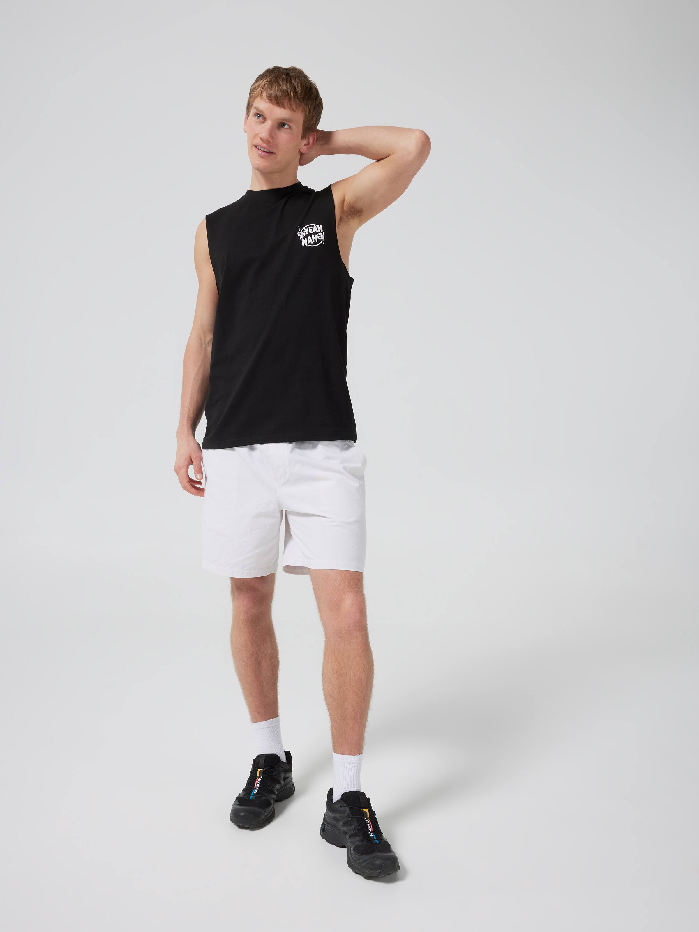 Slogan Yea Nah Puff Muscle Tee
