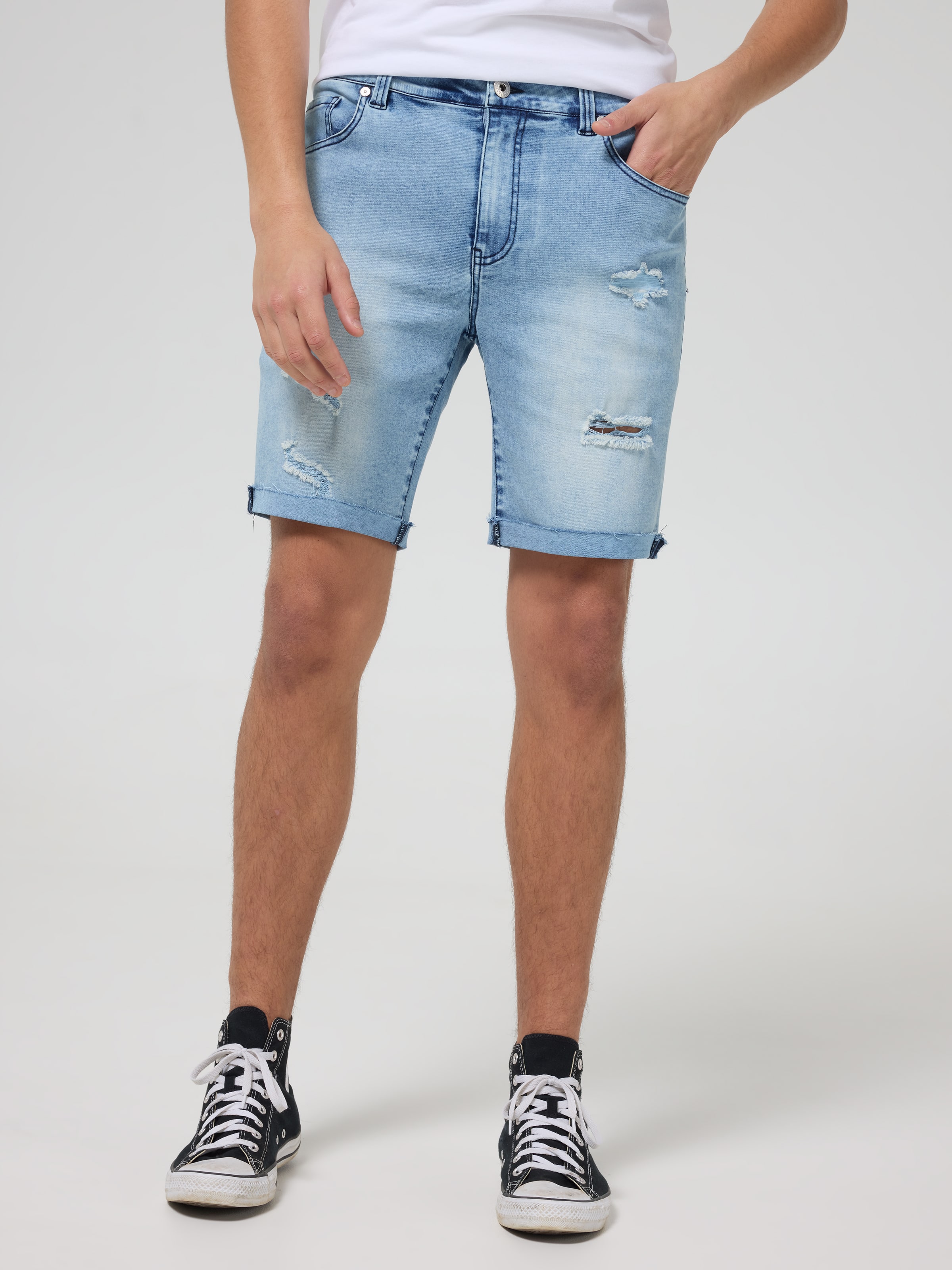 River Slim Ripped Short