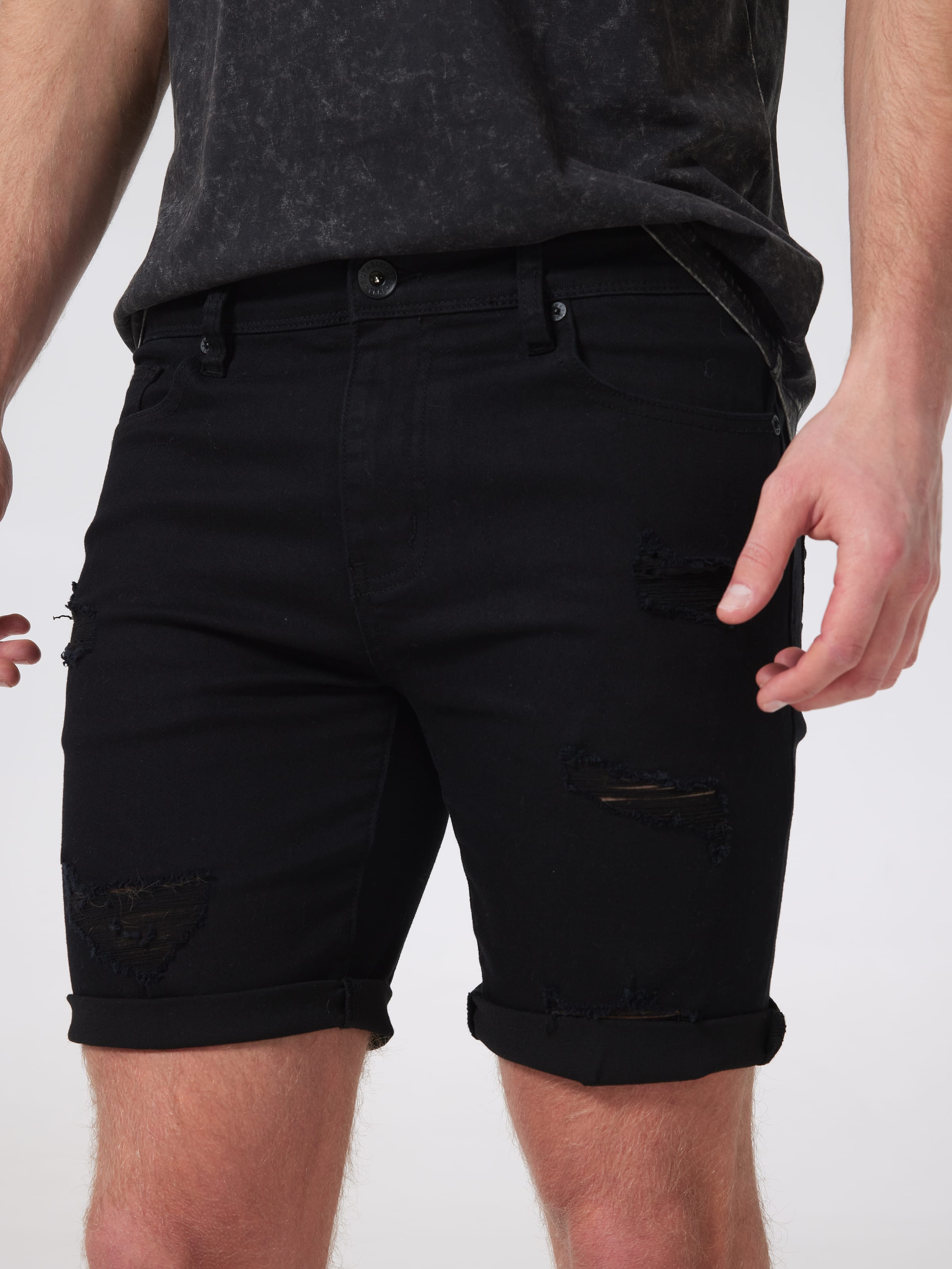 River Slim Ripped Low Fade