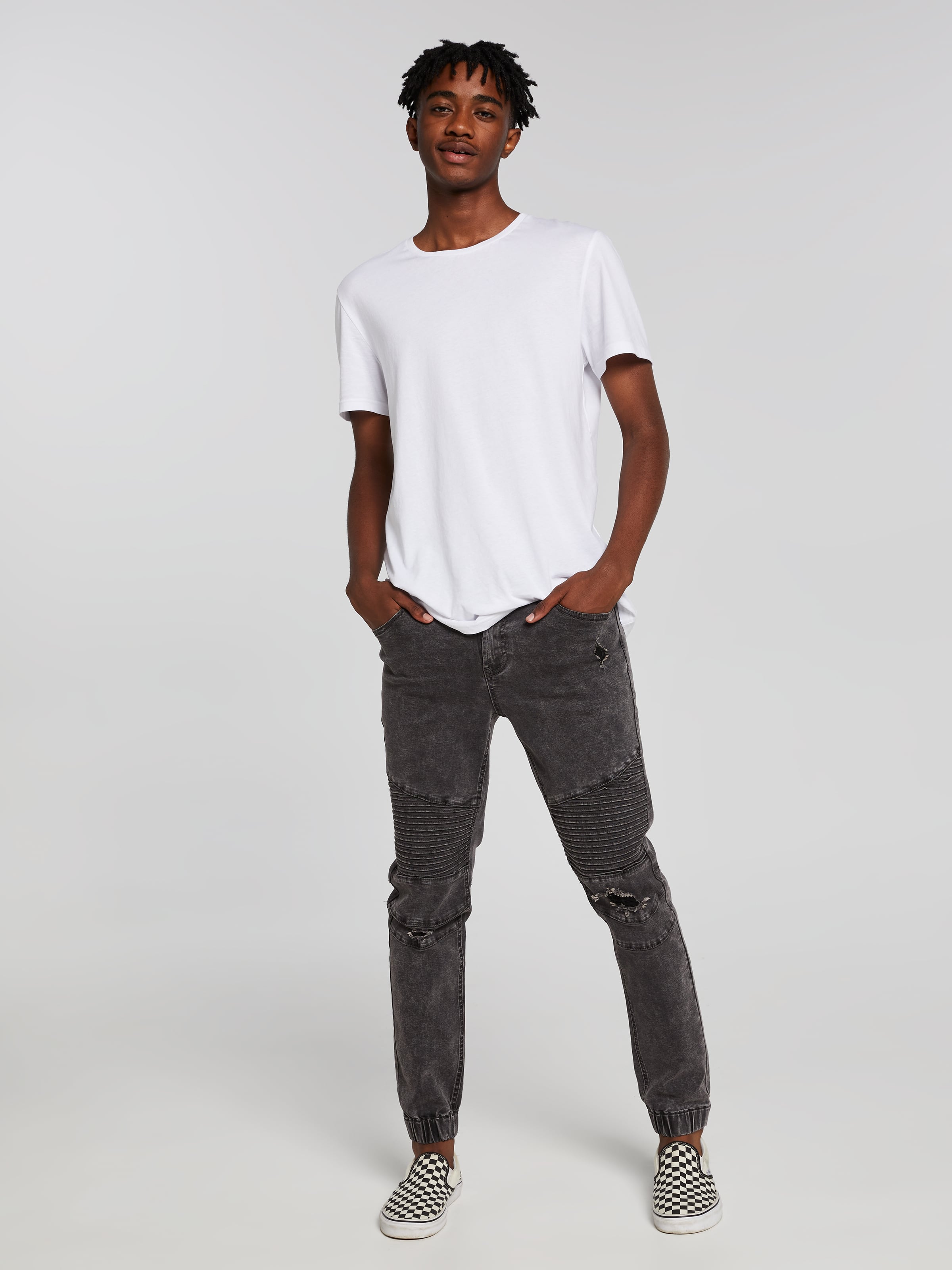 Jake-4 Moto Stitch Pintuck Jogger