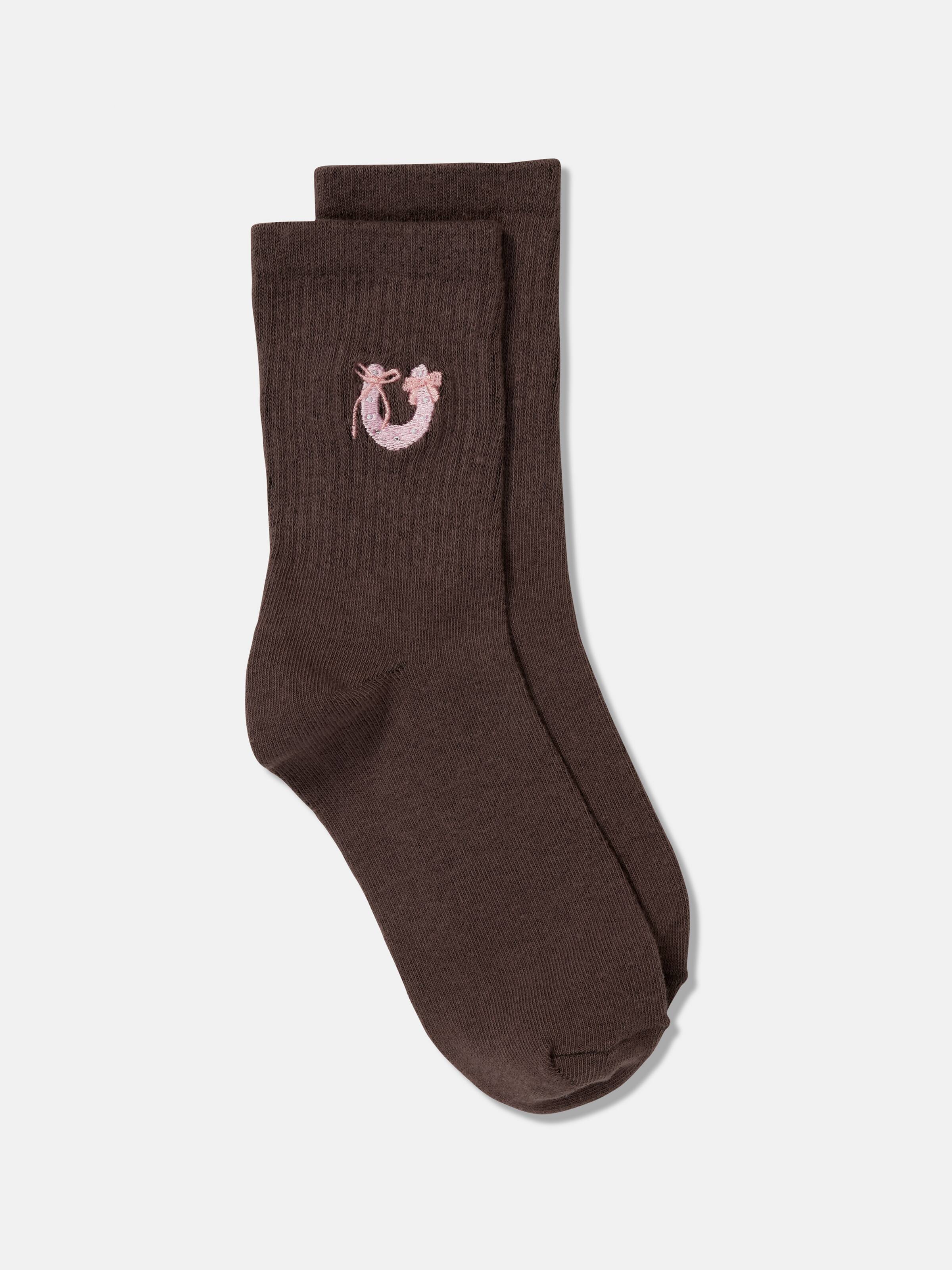 Ribbed Midi Crew Sock