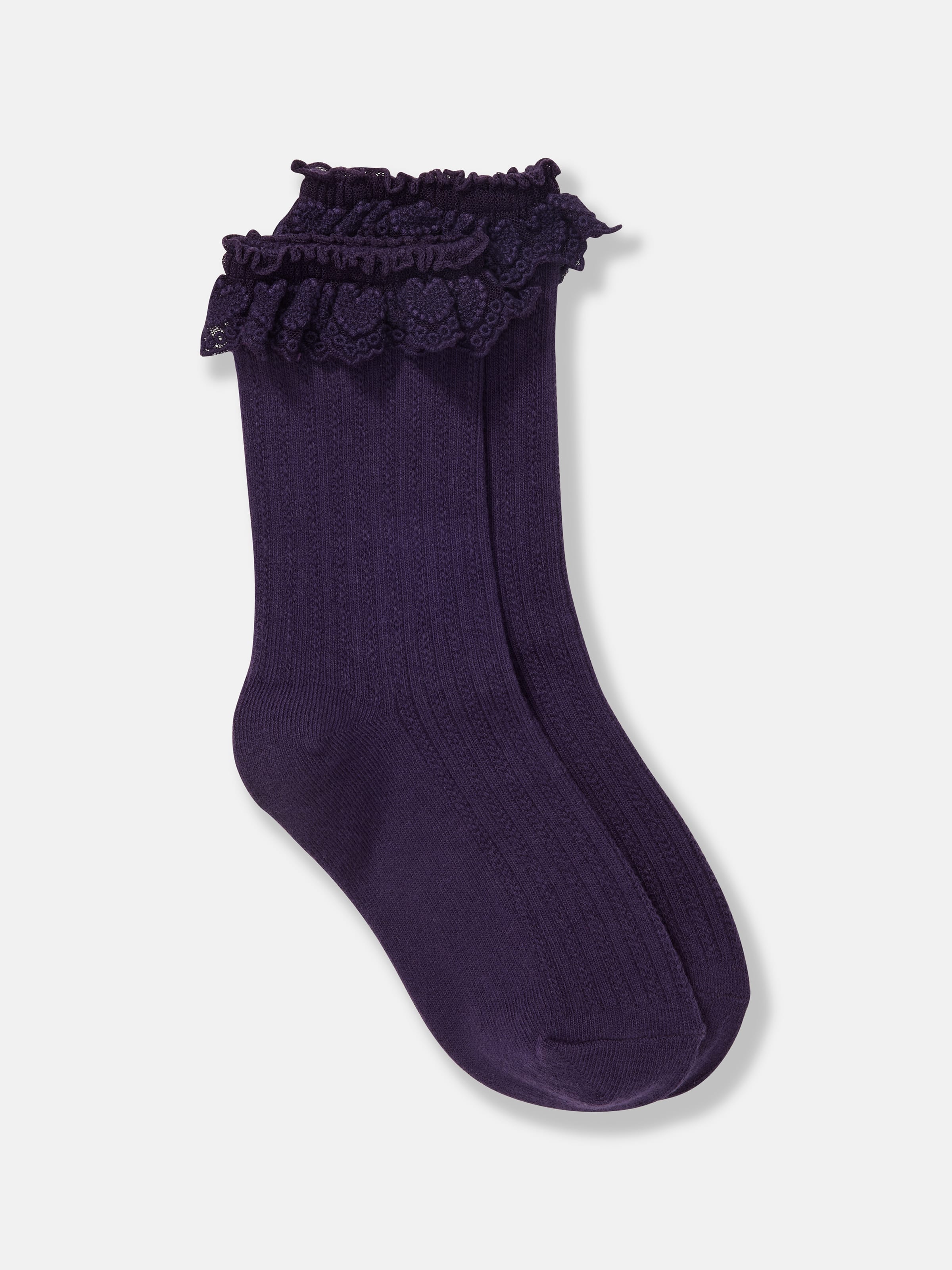 Heart Trim Fashion Sock