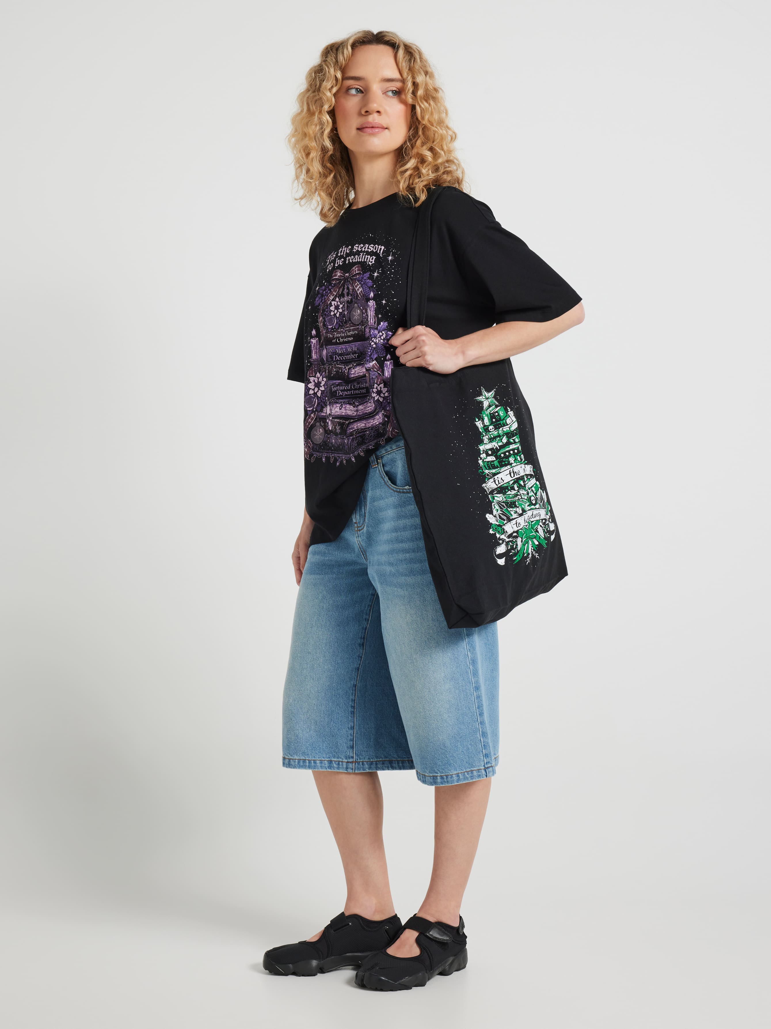 Xmas Canvas Shopper Tote