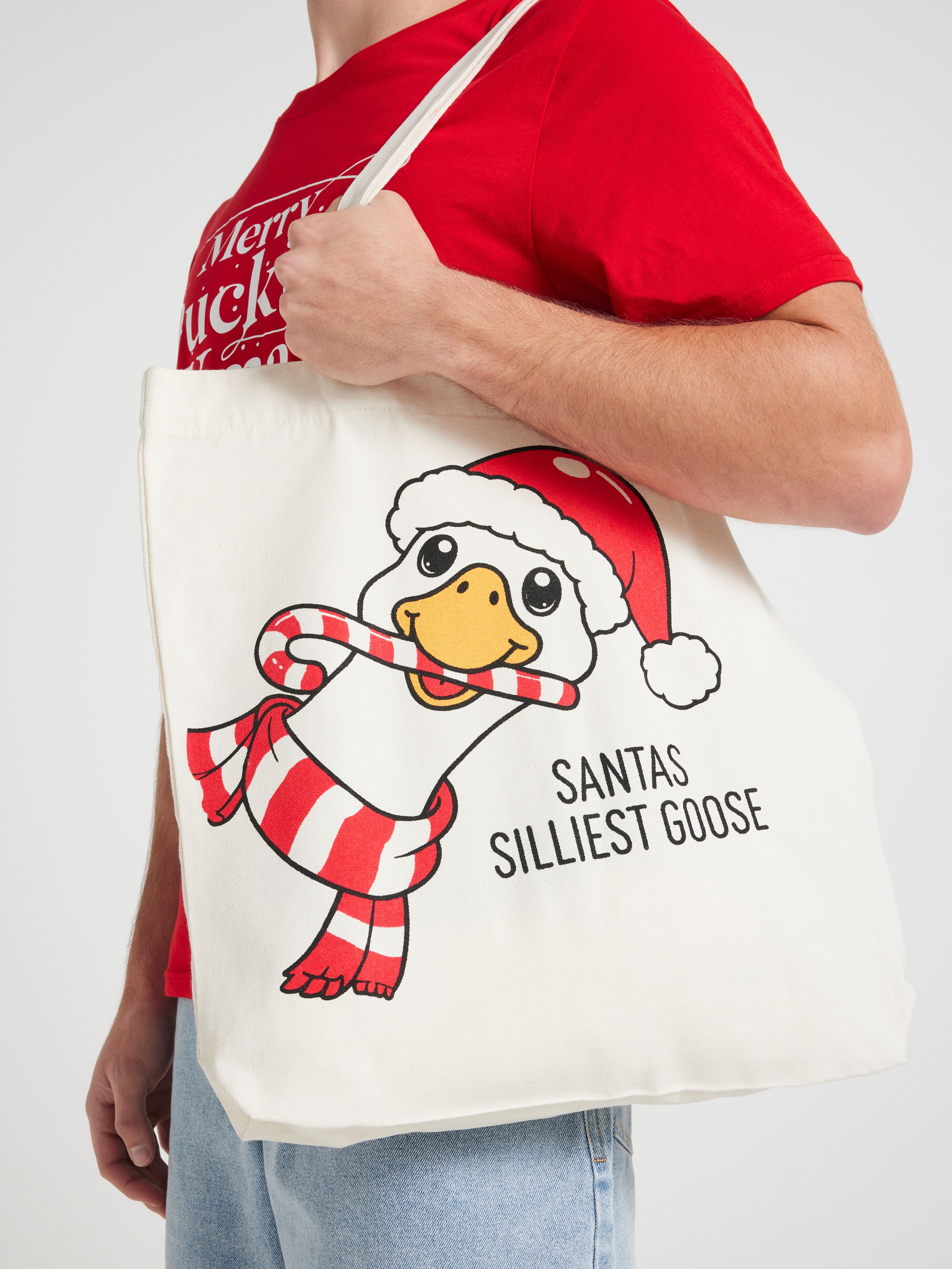 Xmas Canvas Shopper Tote