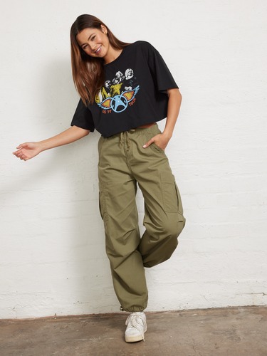 Music Aerosmith Relaxed Crop Tee                                                                                                