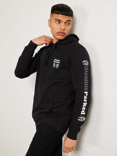 Black Double Parked Hoodie                                                                                                      