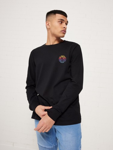 Black Trippy Mushroom Take A Trip Tee                                                                                           