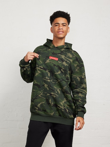 Green Camo Embroidered Legacy Hoodie                                                                                            