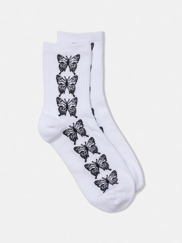 Print Rib Midi Crew Sock                                                                                                        