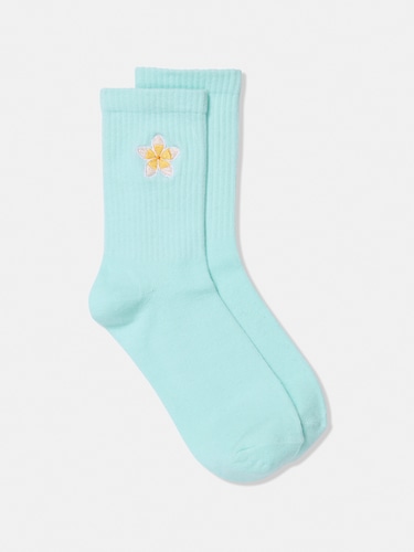 Embroidered Midi Rib Crew                                                                                                       