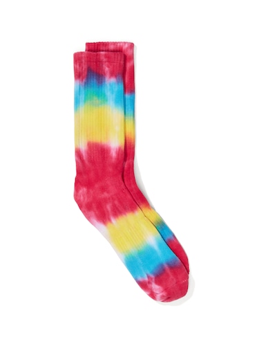 Tie Dye Ribbed Crew Sock                                                                                                        